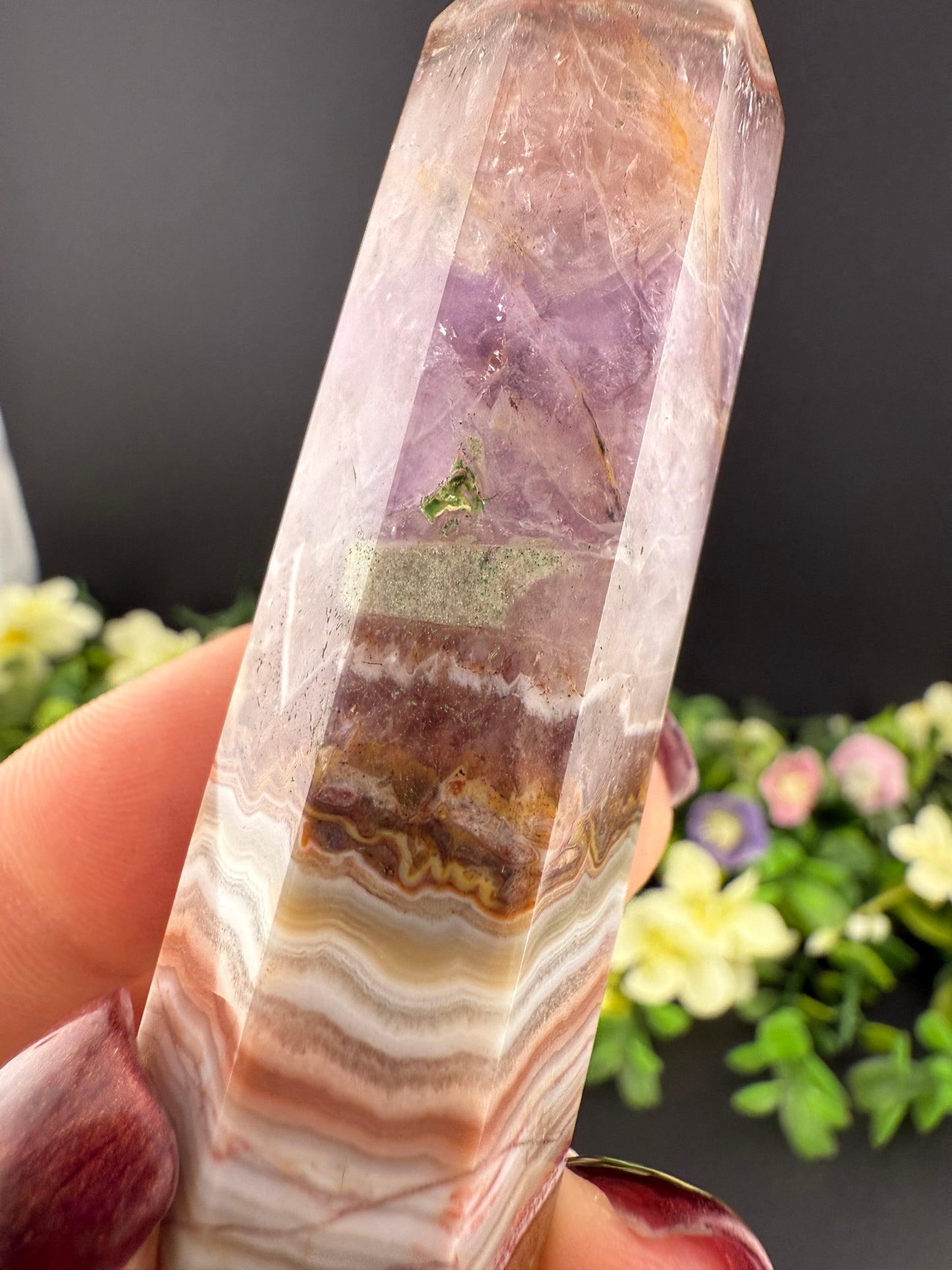 Amethyst & Crazy Lace Agate Tower