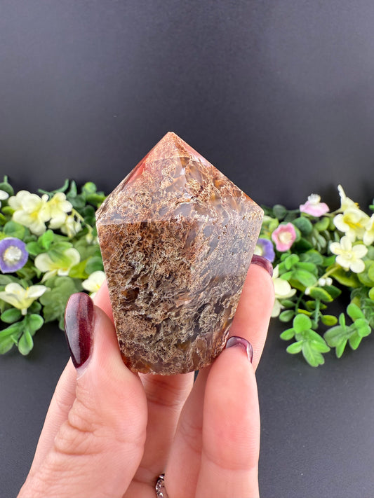 Red Moss Agate Cupcake Tower