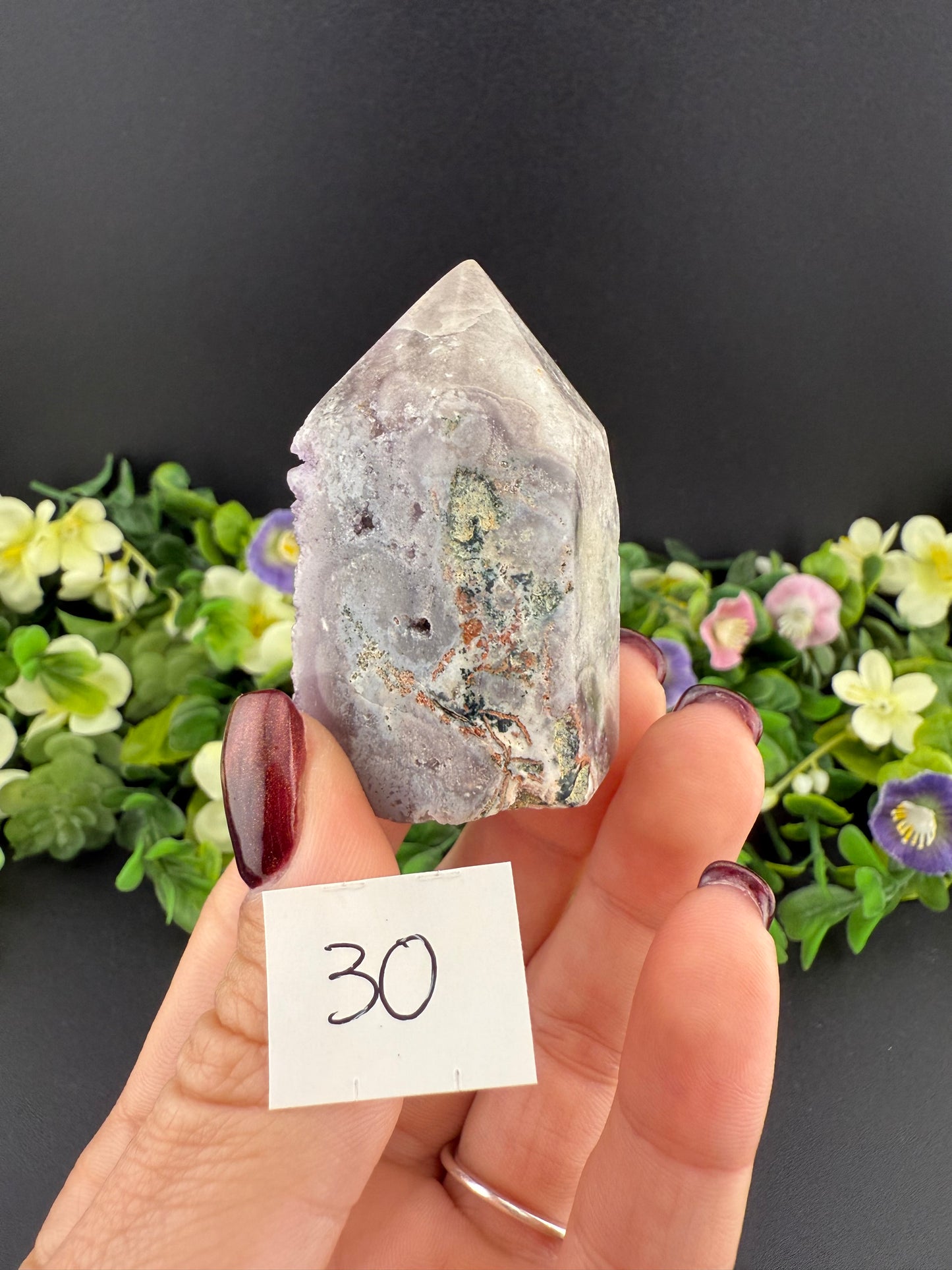 Druzy Pink Amethyst w/ Amethyst Towers