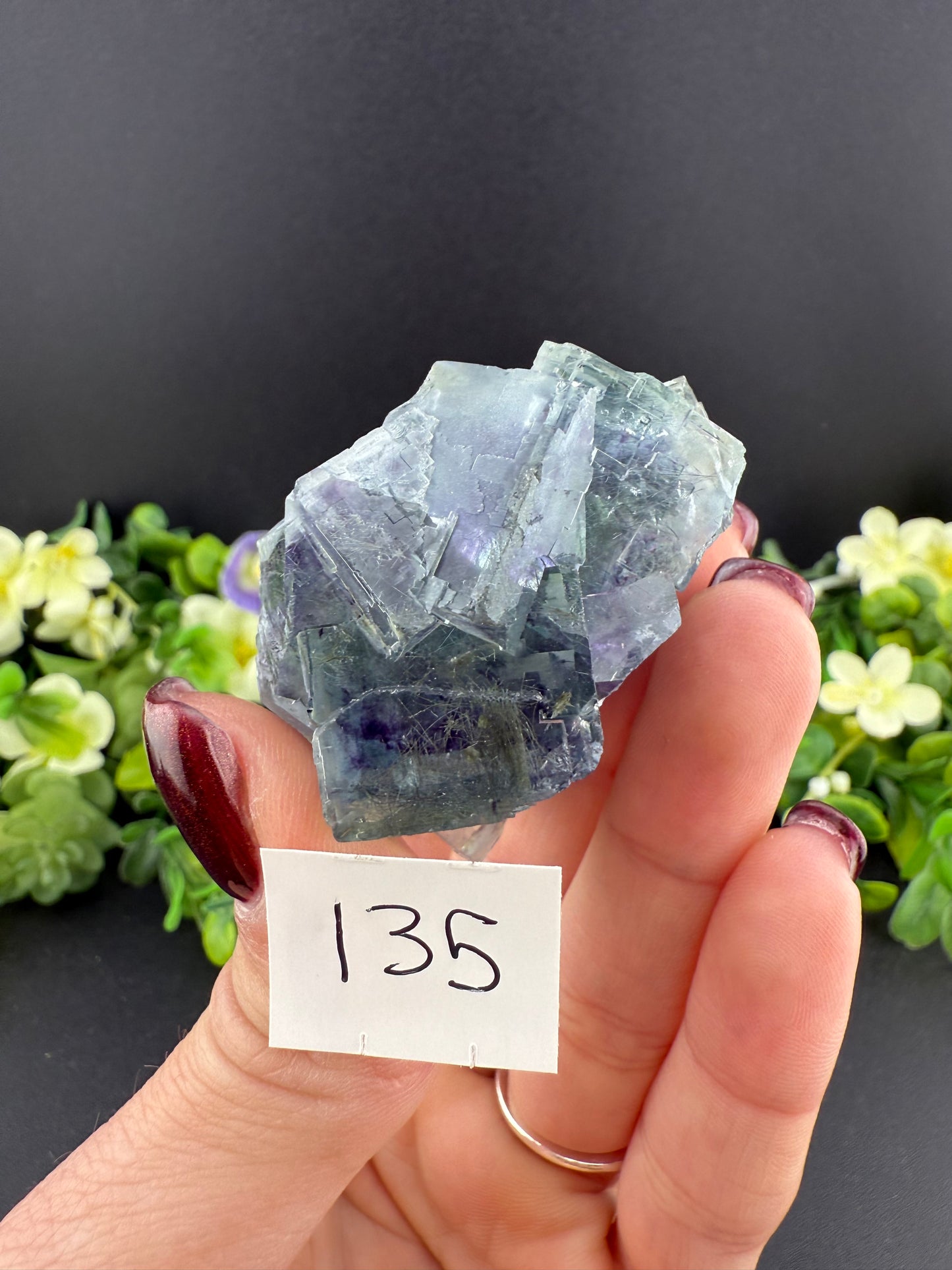 Yindu Fluorite with Bismuthinite Inclusions