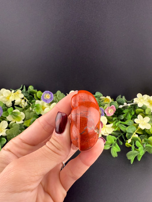 Red Jasper Paw Carving