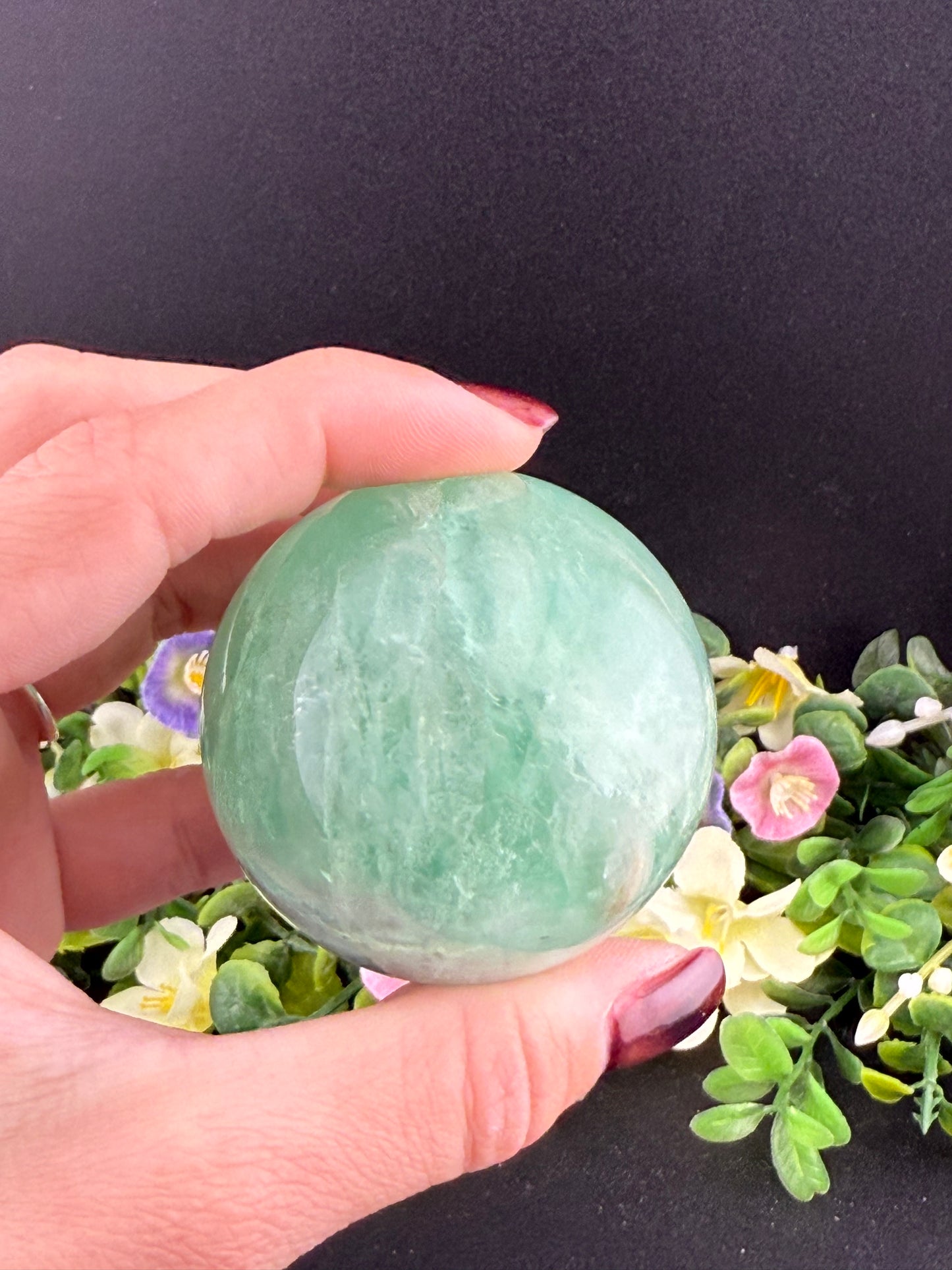 Watermelon Fluorite Sphere
