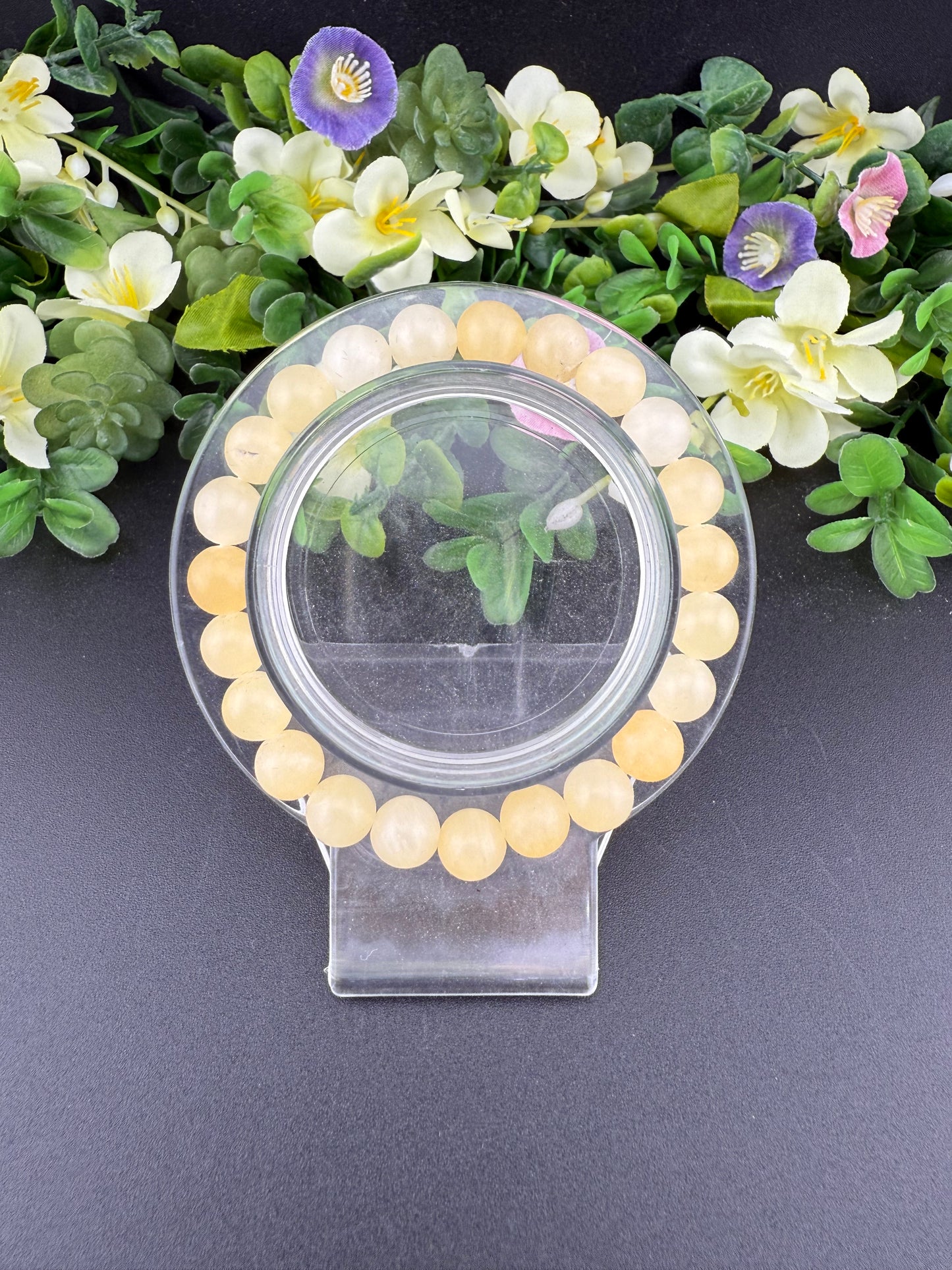 8mm Yellow Calcite Bracelet