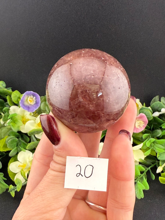 Strawberry Quartz Spheres