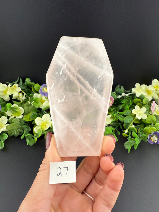 Rose Quartz Coffin Bowls