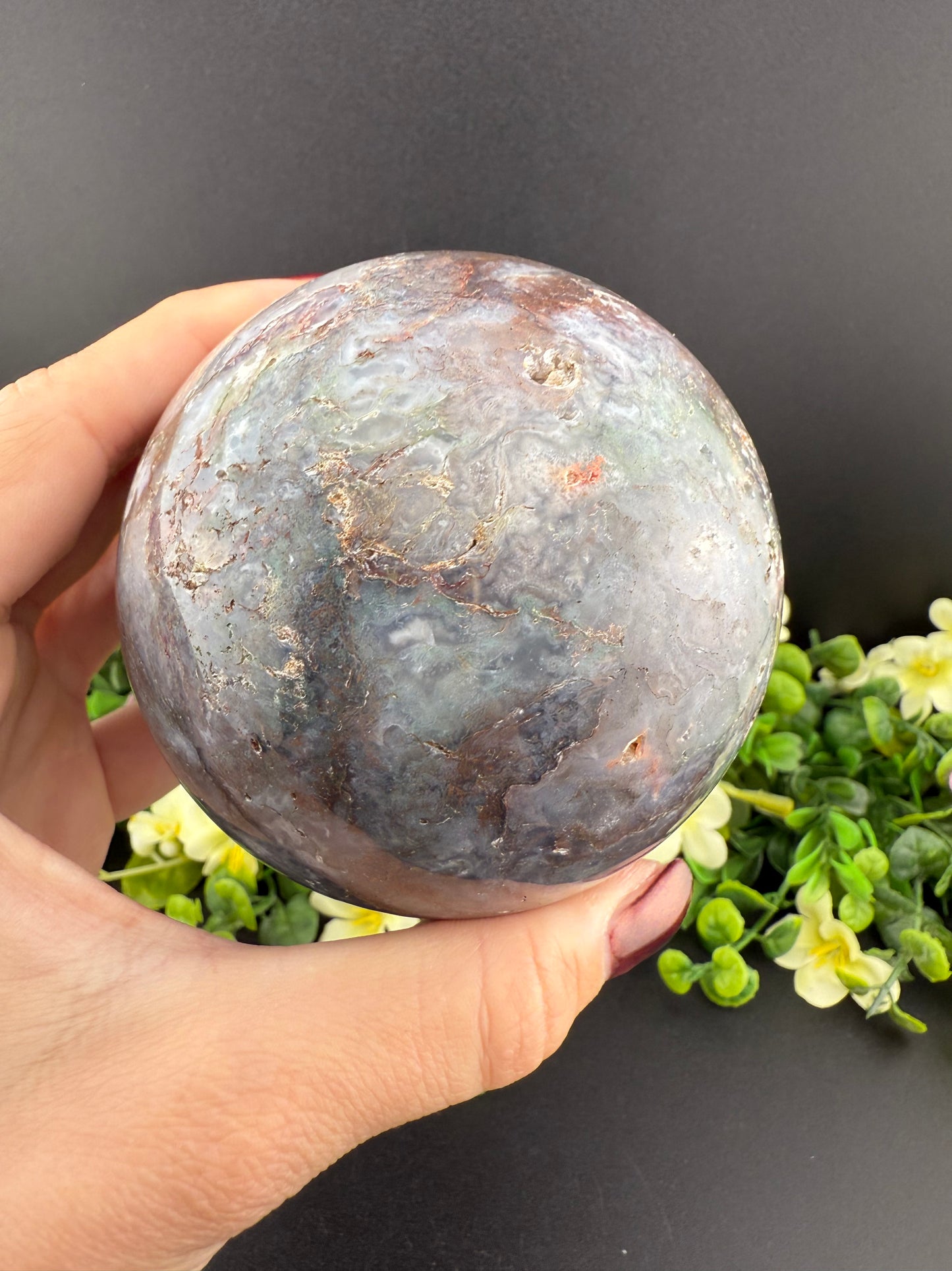 Colorful Moss Agate Sphere
