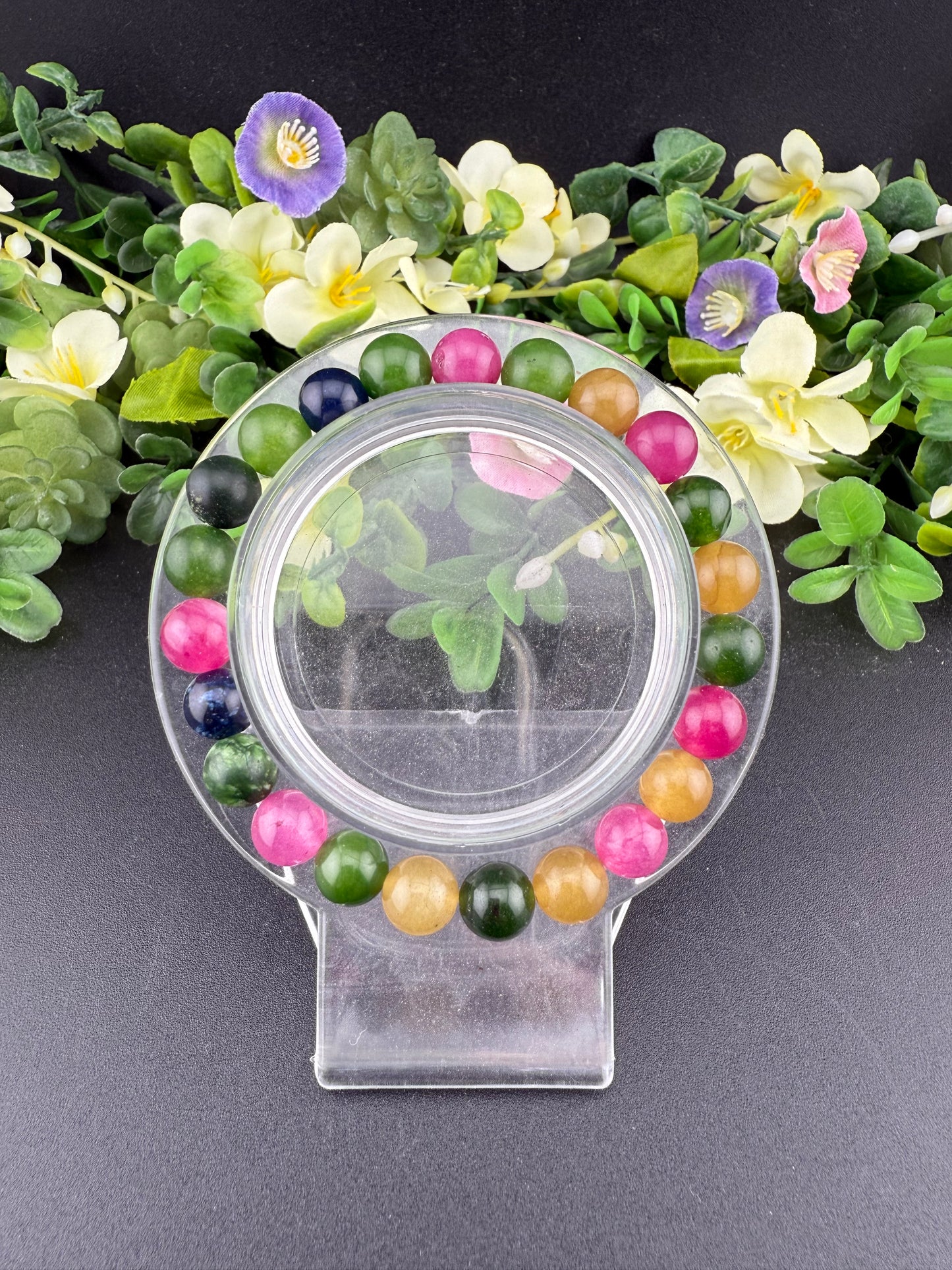 8mm Multi-Colored Onyx Bracelet