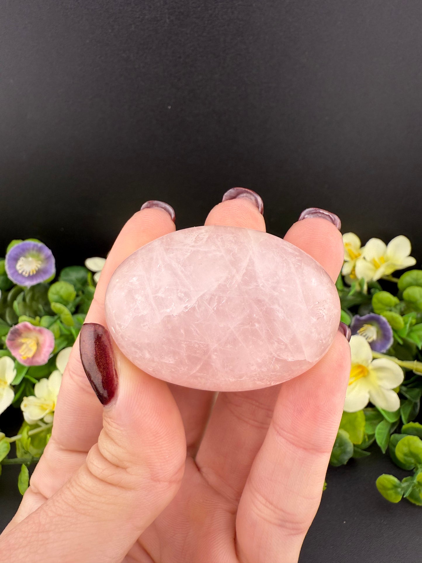 Small Rose Quartz Palmstone