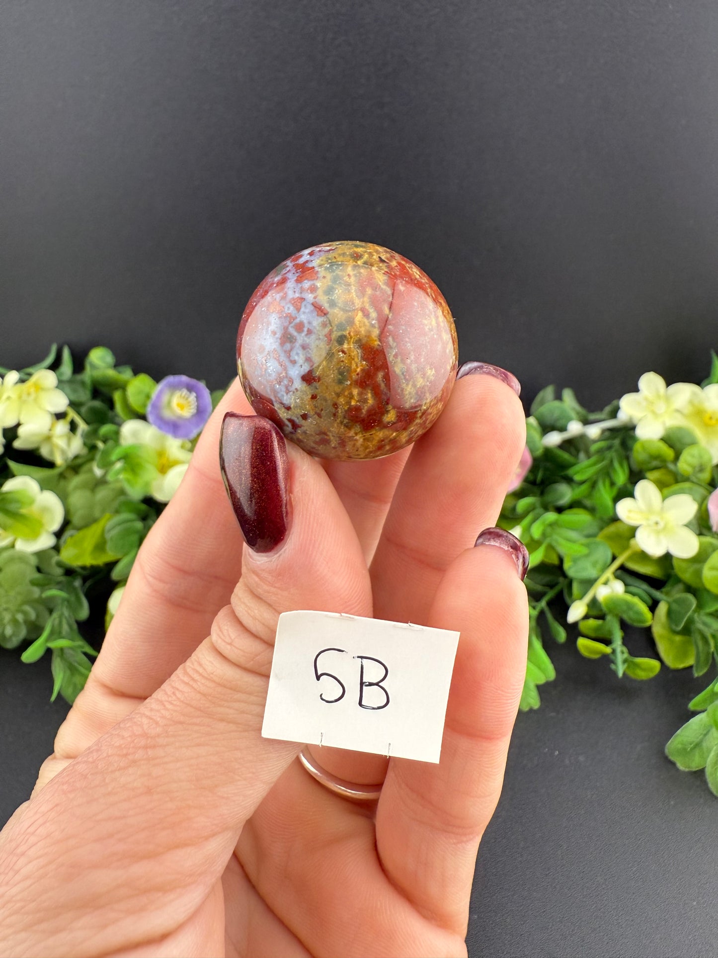 Small Ocean Jasper Spheres