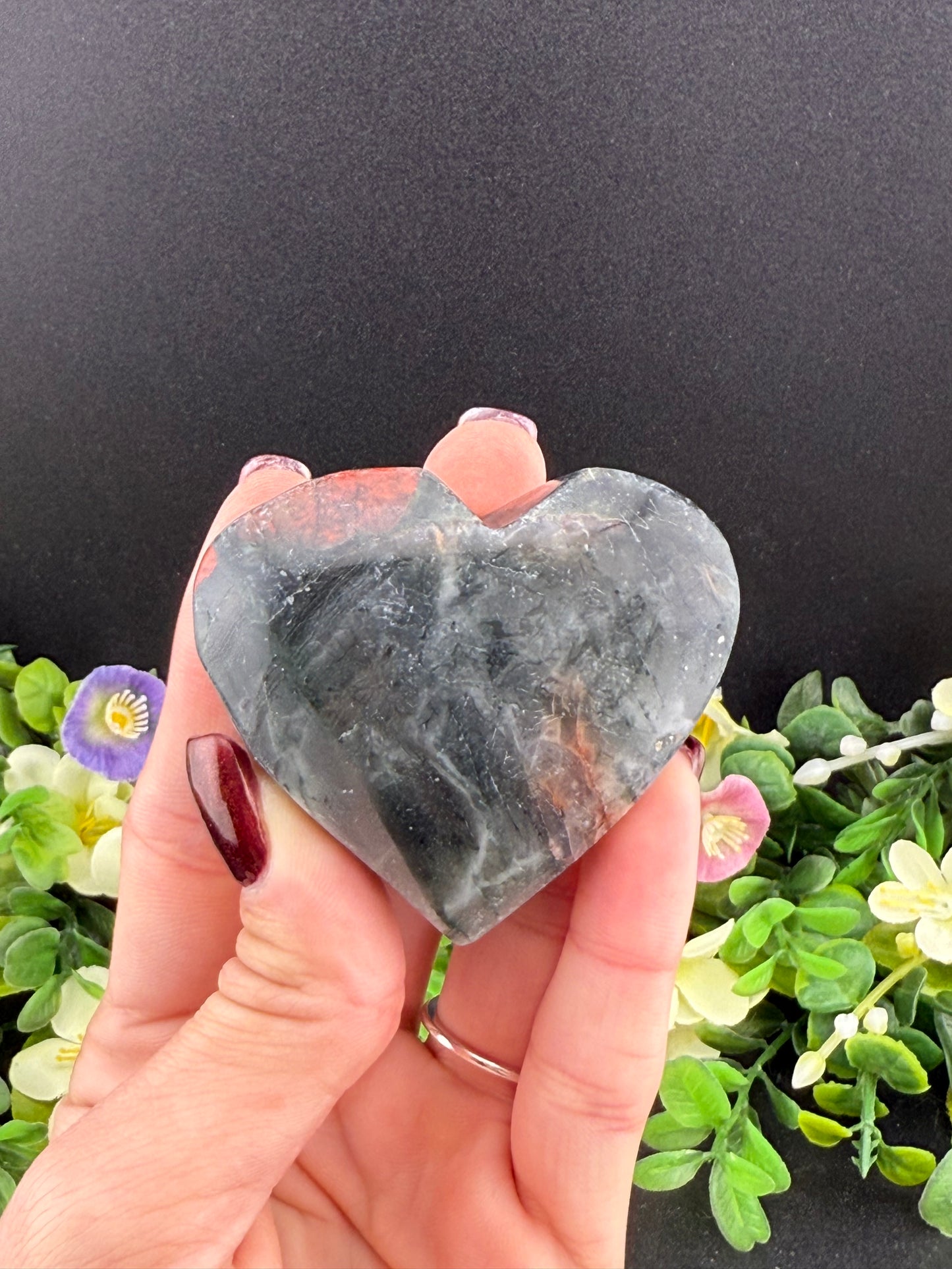 African Bloodstone Heart