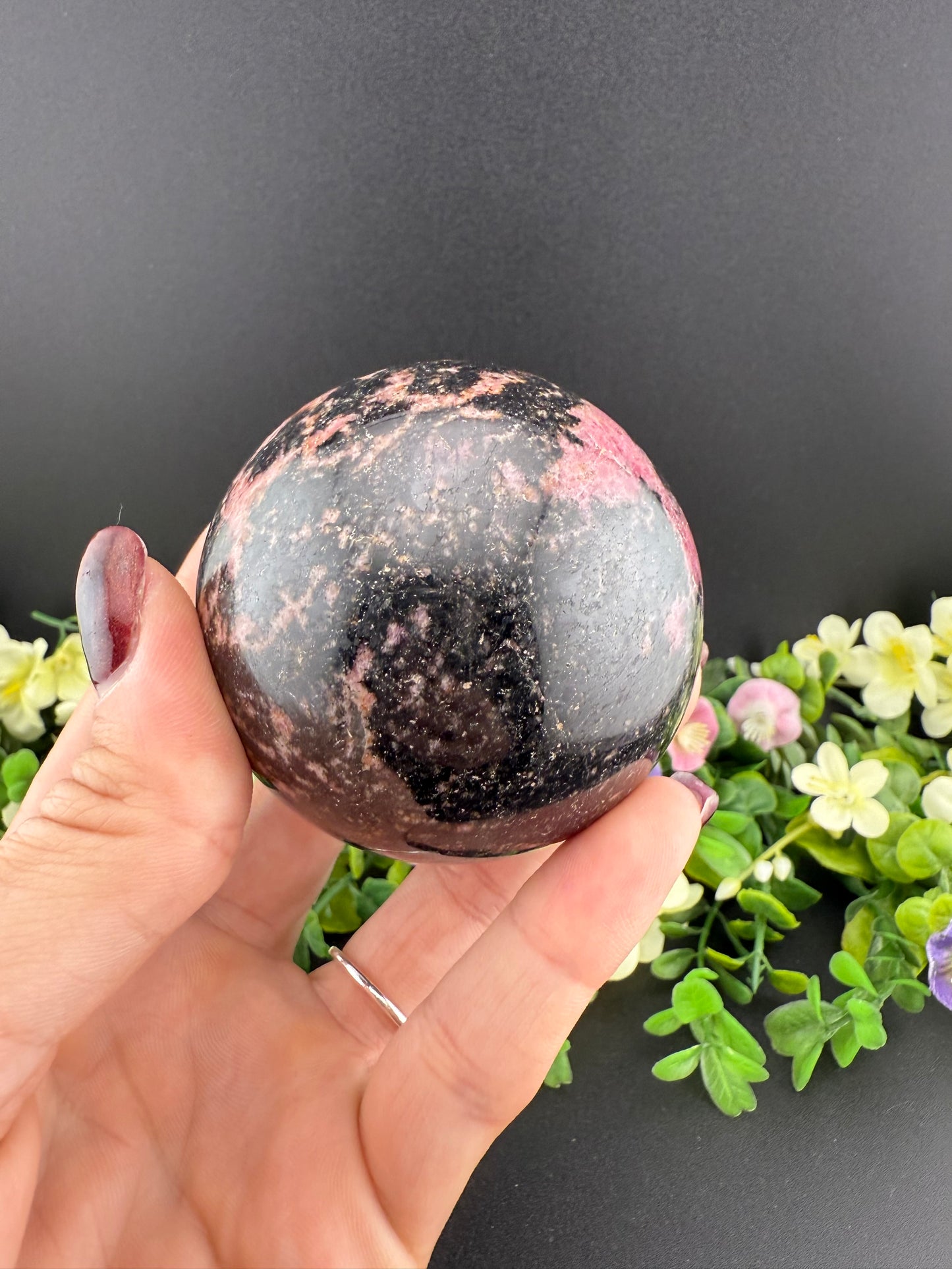 Rhodonite Sphere