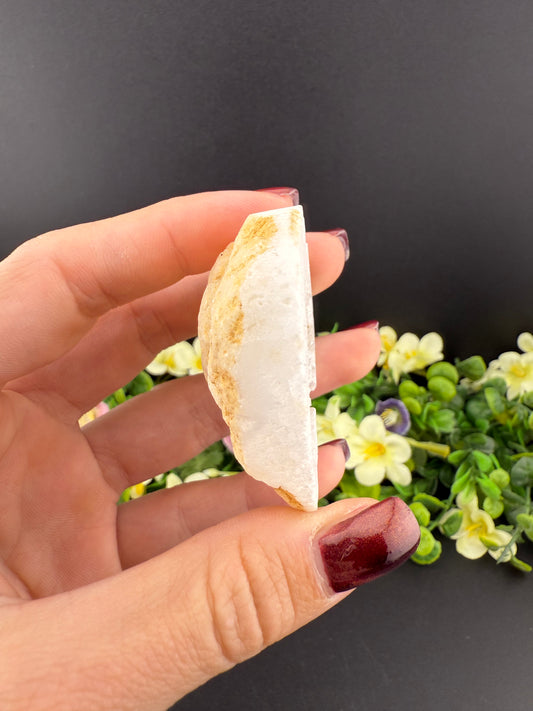 Clear Quartz Geode Heart