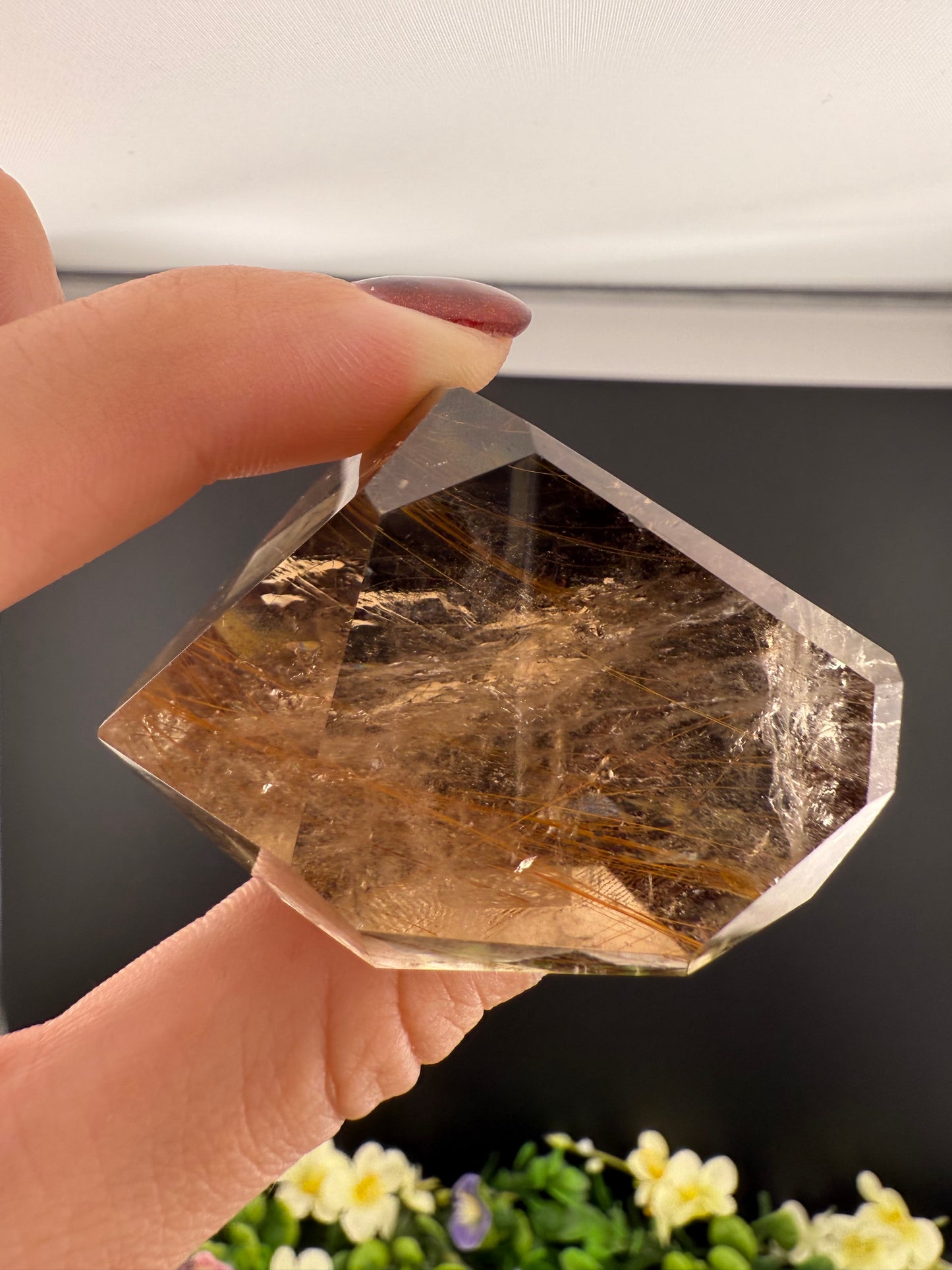 Smoky Quartz Freeform w/ Gold Rutile Inclusions