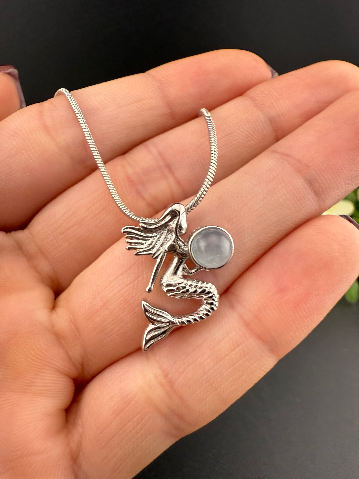 Aquamarine Mermaid Pendant