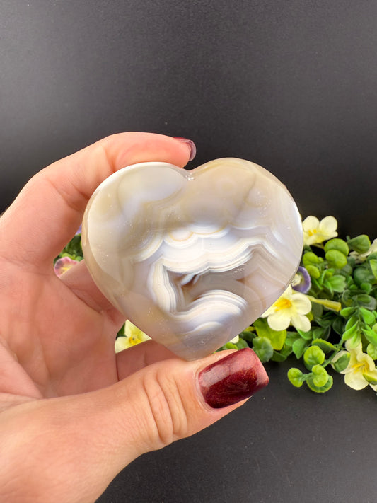 Orca Agate Heart