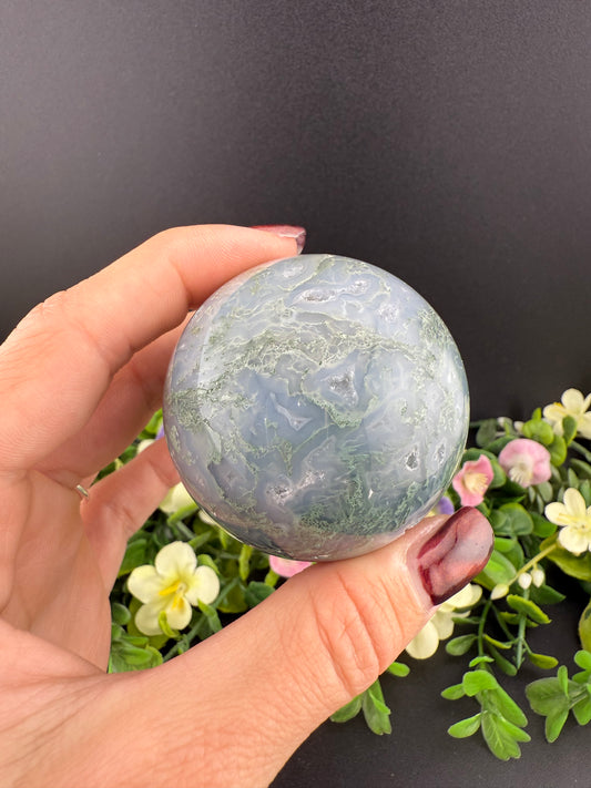 Blue Moss Agate Sphere