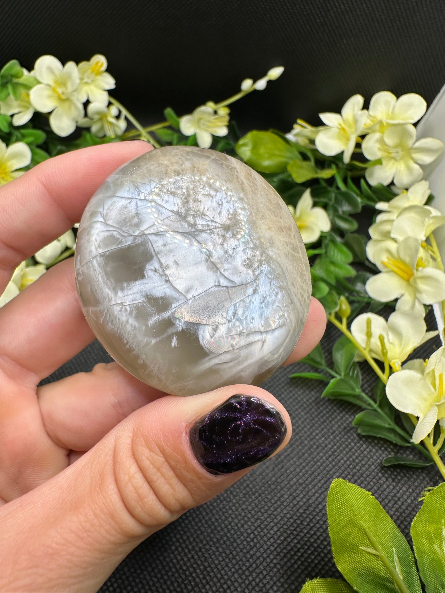 Grey Moonstone Palmstone