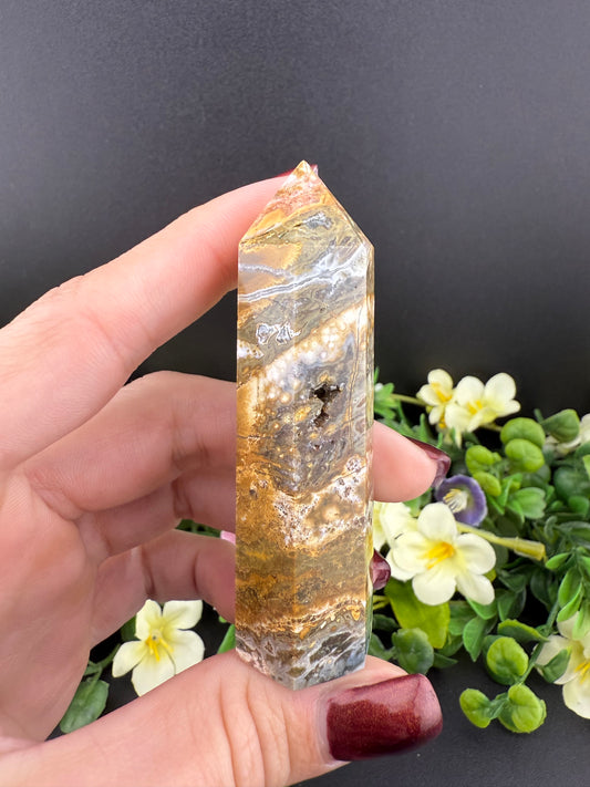 Small Druzy Ocean Jasper Tower