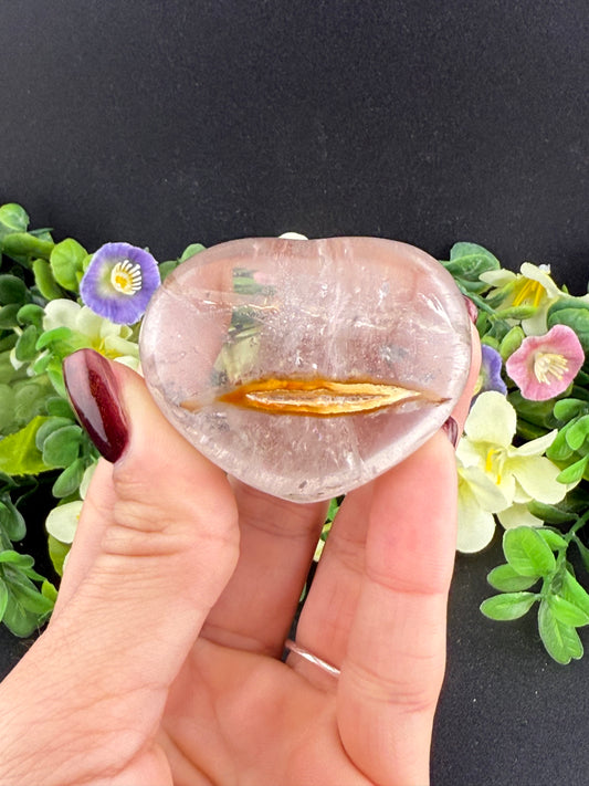 Small Clear Quartz Heart