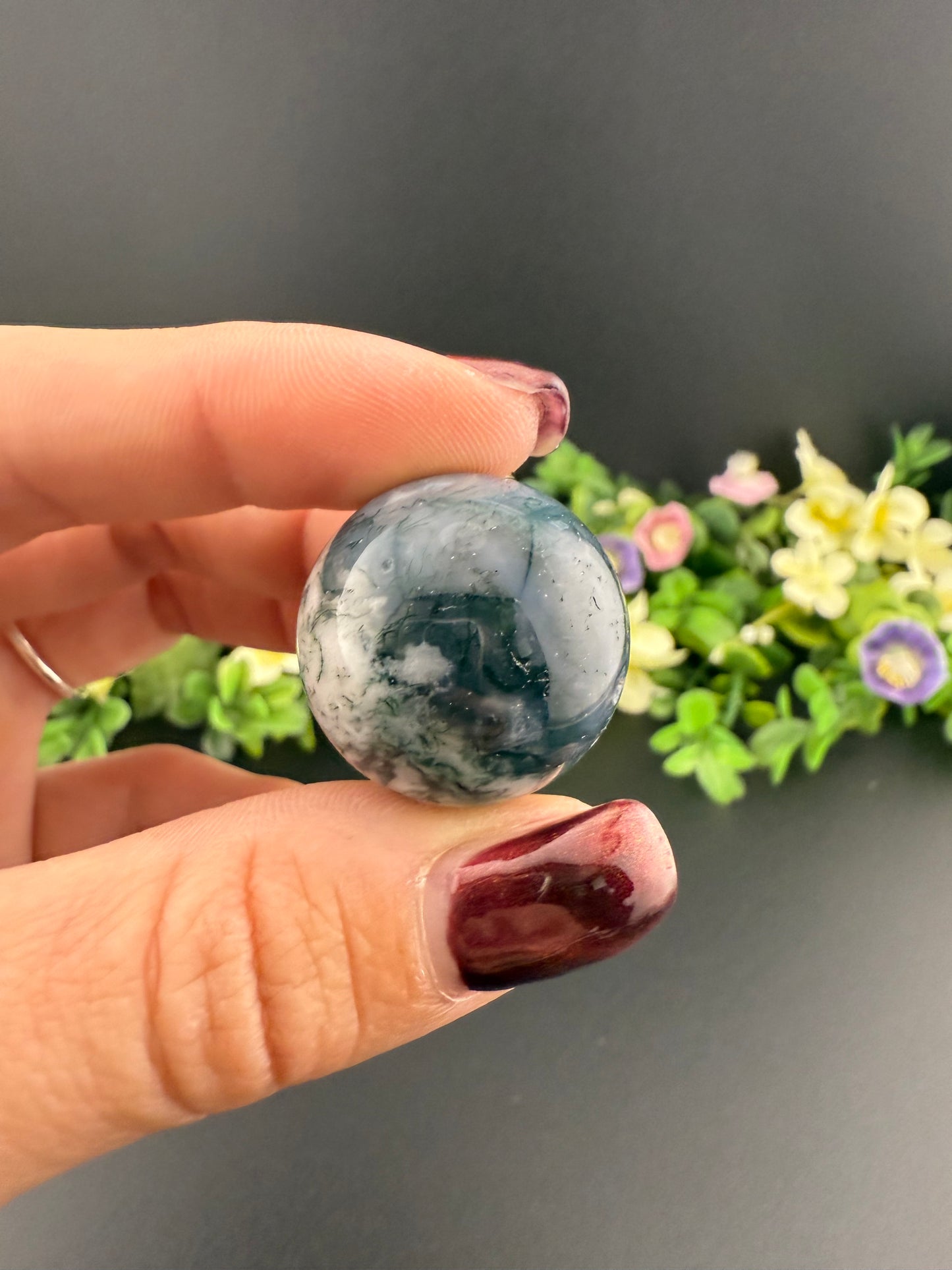 Small Moss Agate Sphere
