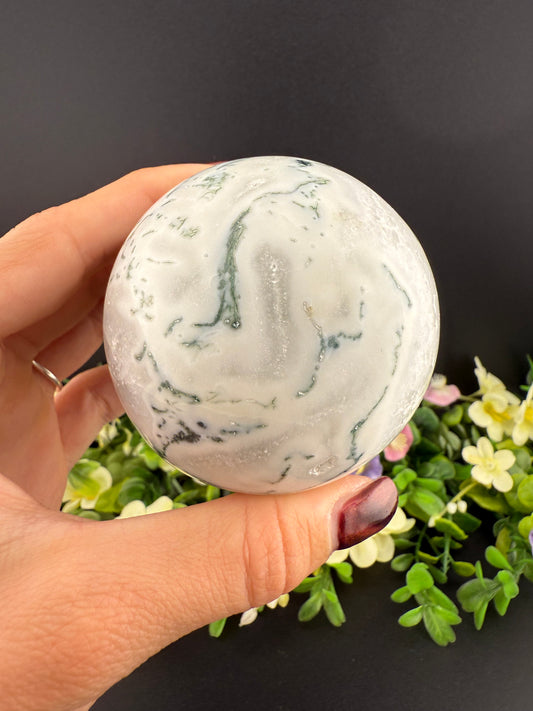 Druzy Tree Agate Sphere