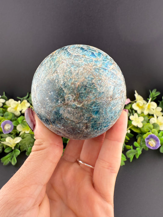 Blue Apatite Sphere