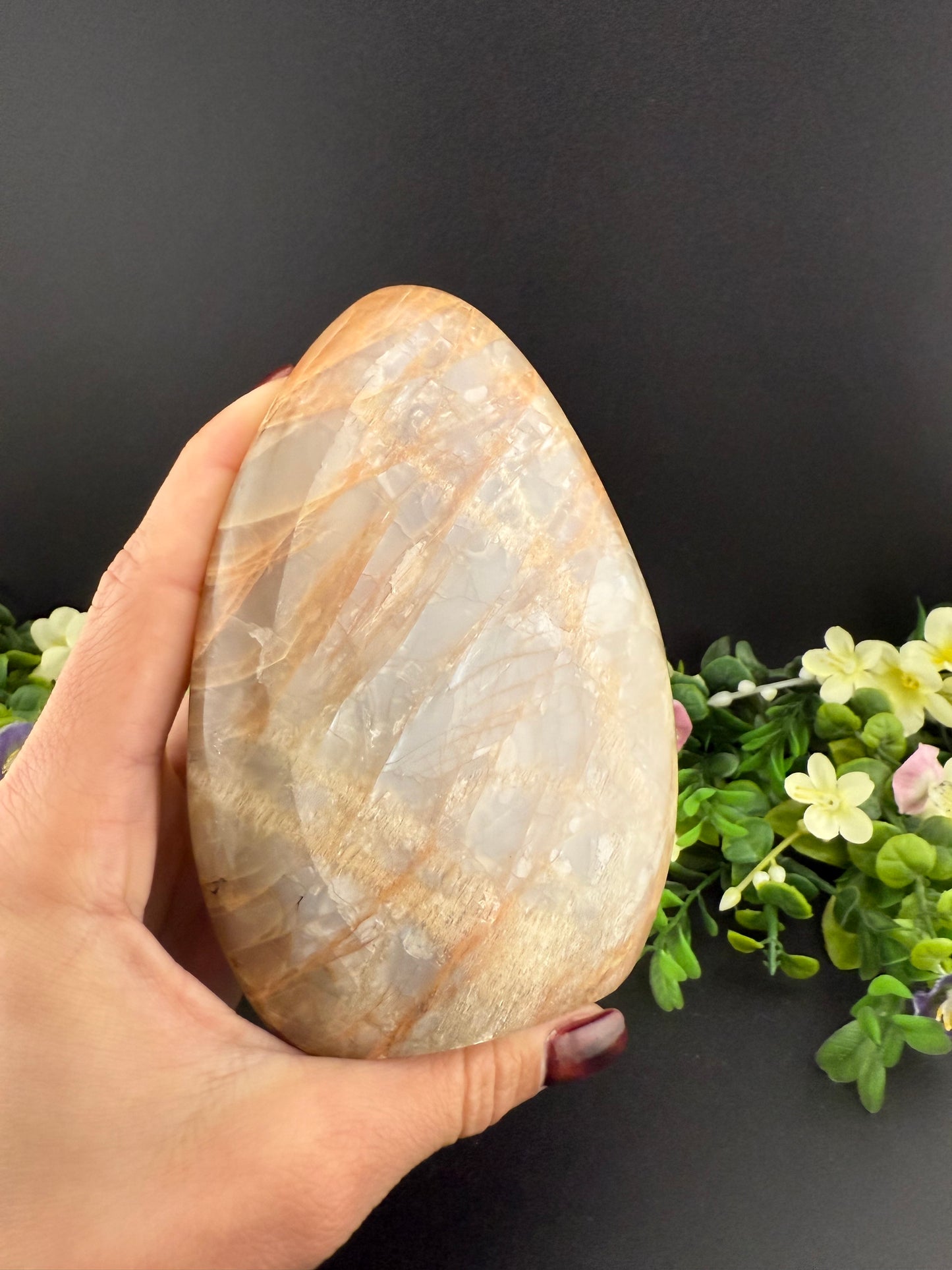 Large Peach Moonstone Freeform Mountain