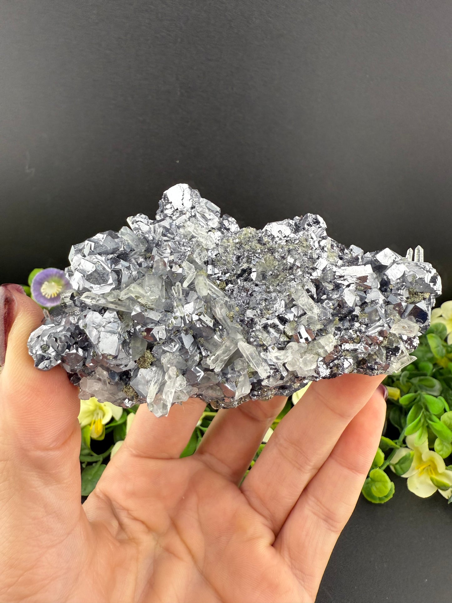 Galena w/ Quartz & Pyrite