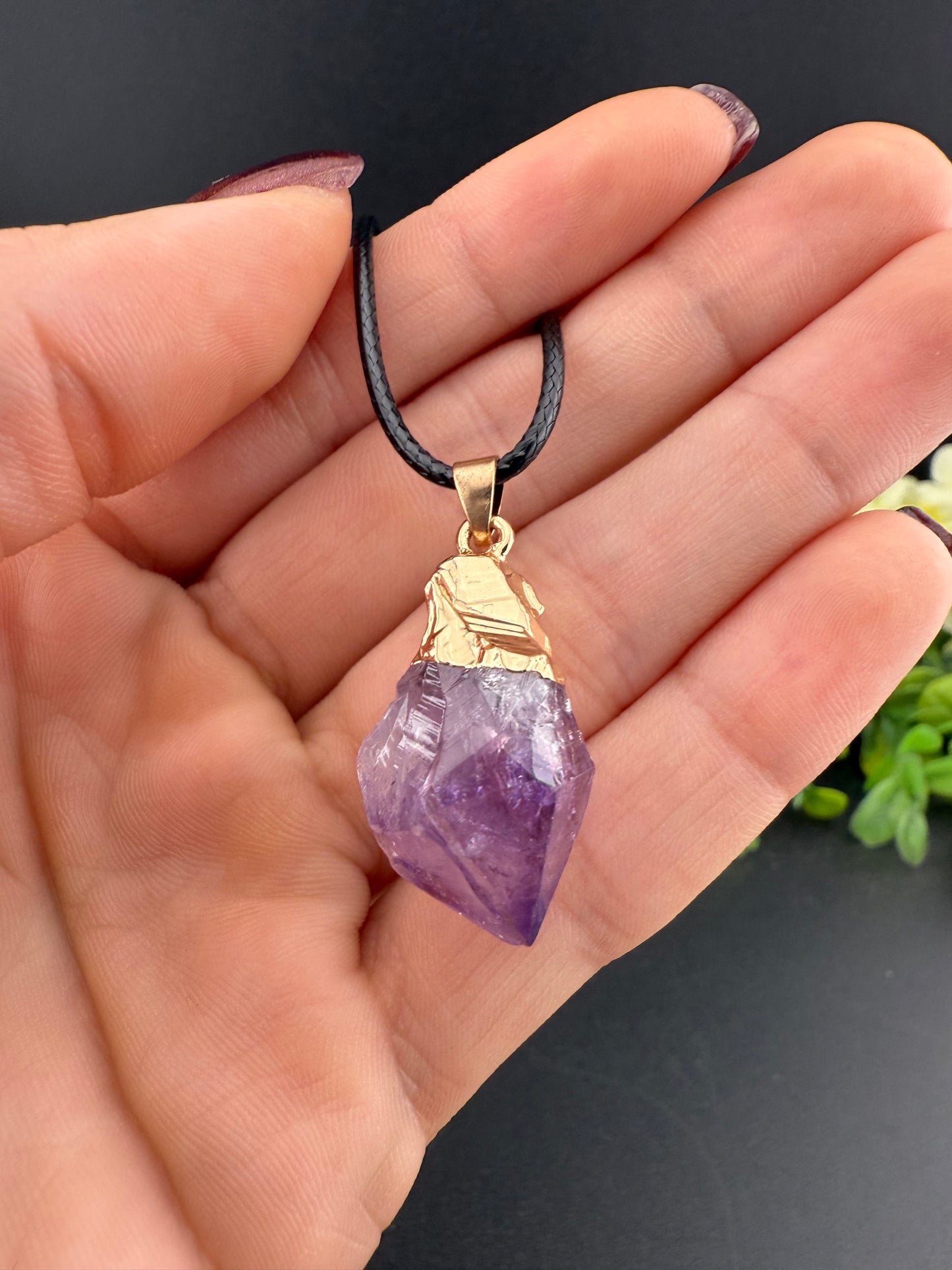 Raw Amethyst Necklace #1