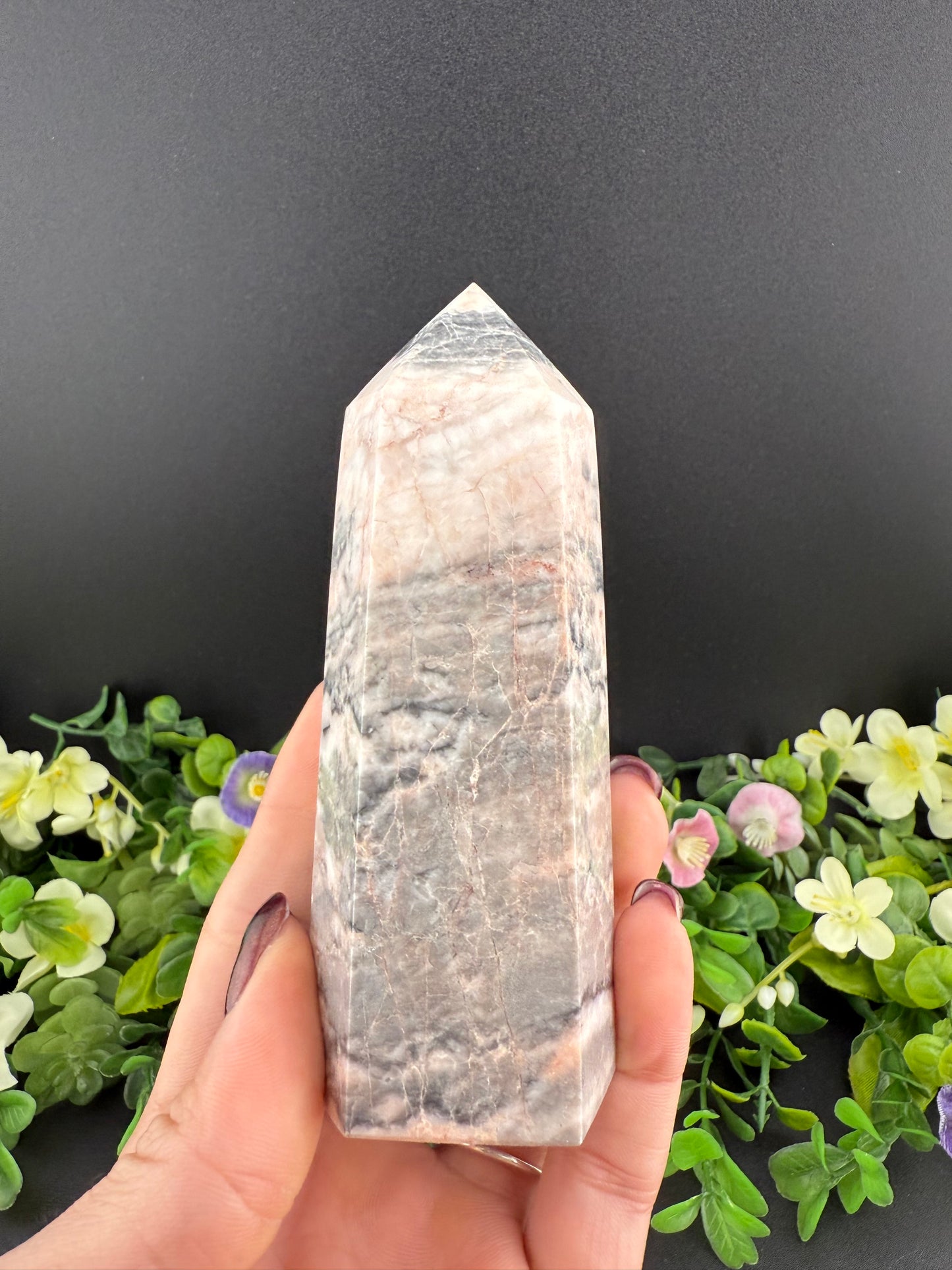 Pink Zebra Jasper Tower