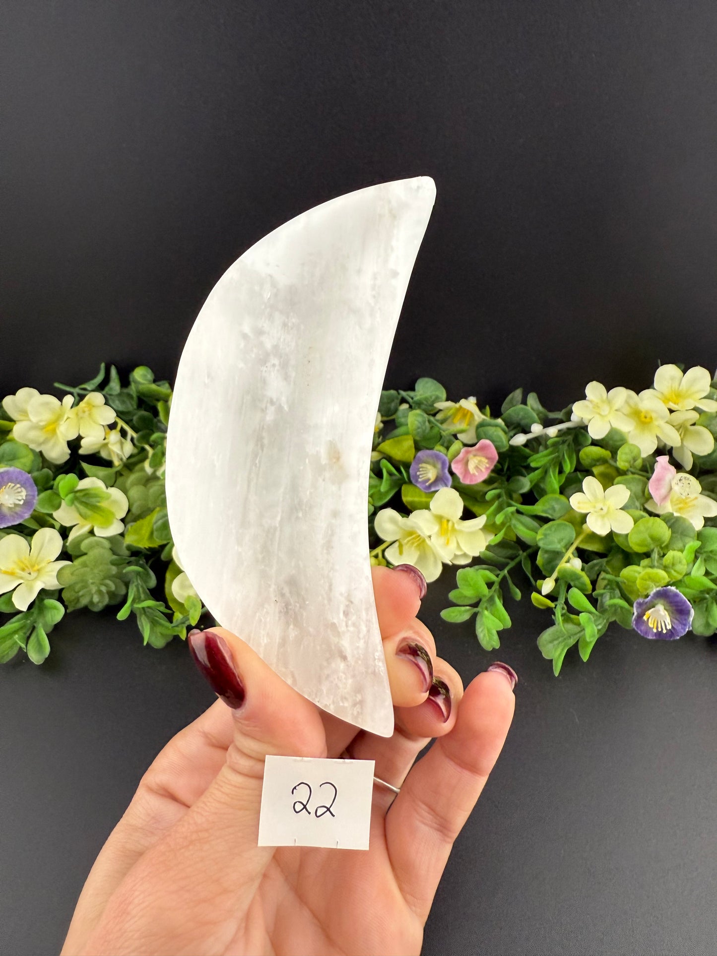 Selenite Moon Bowls