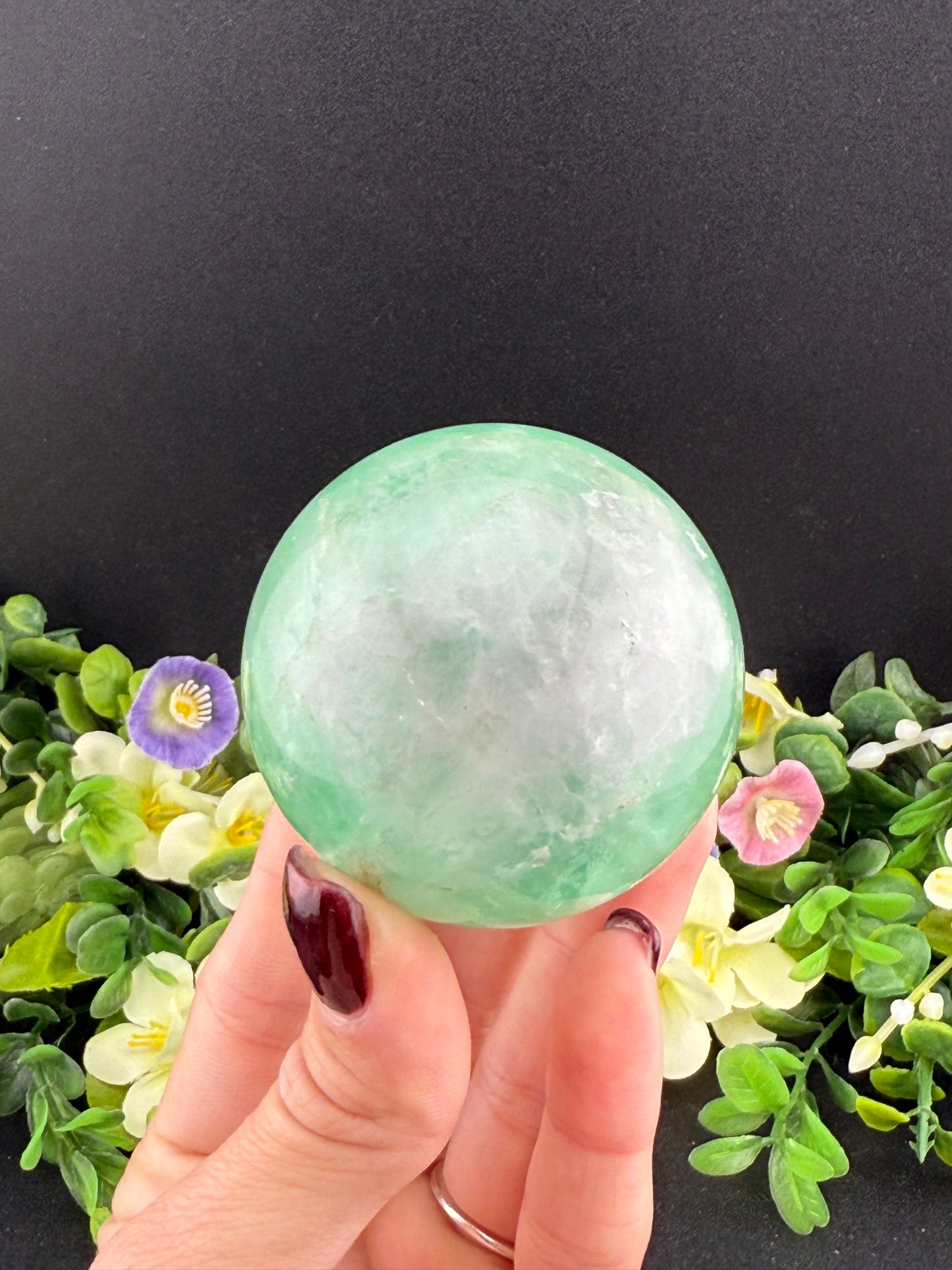 Watermelon Fluorite Sphere