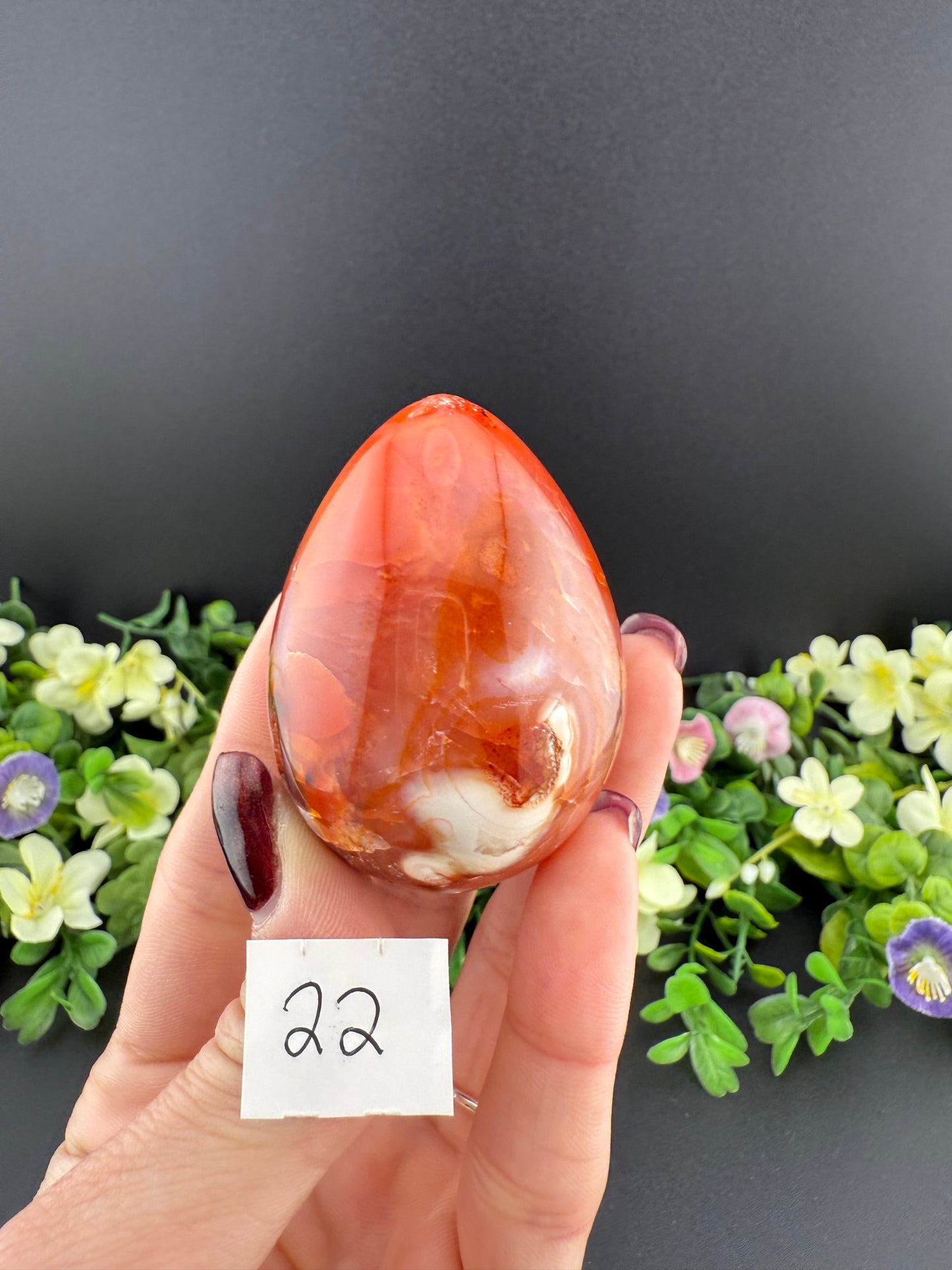 Druzy Carnelian Eggs