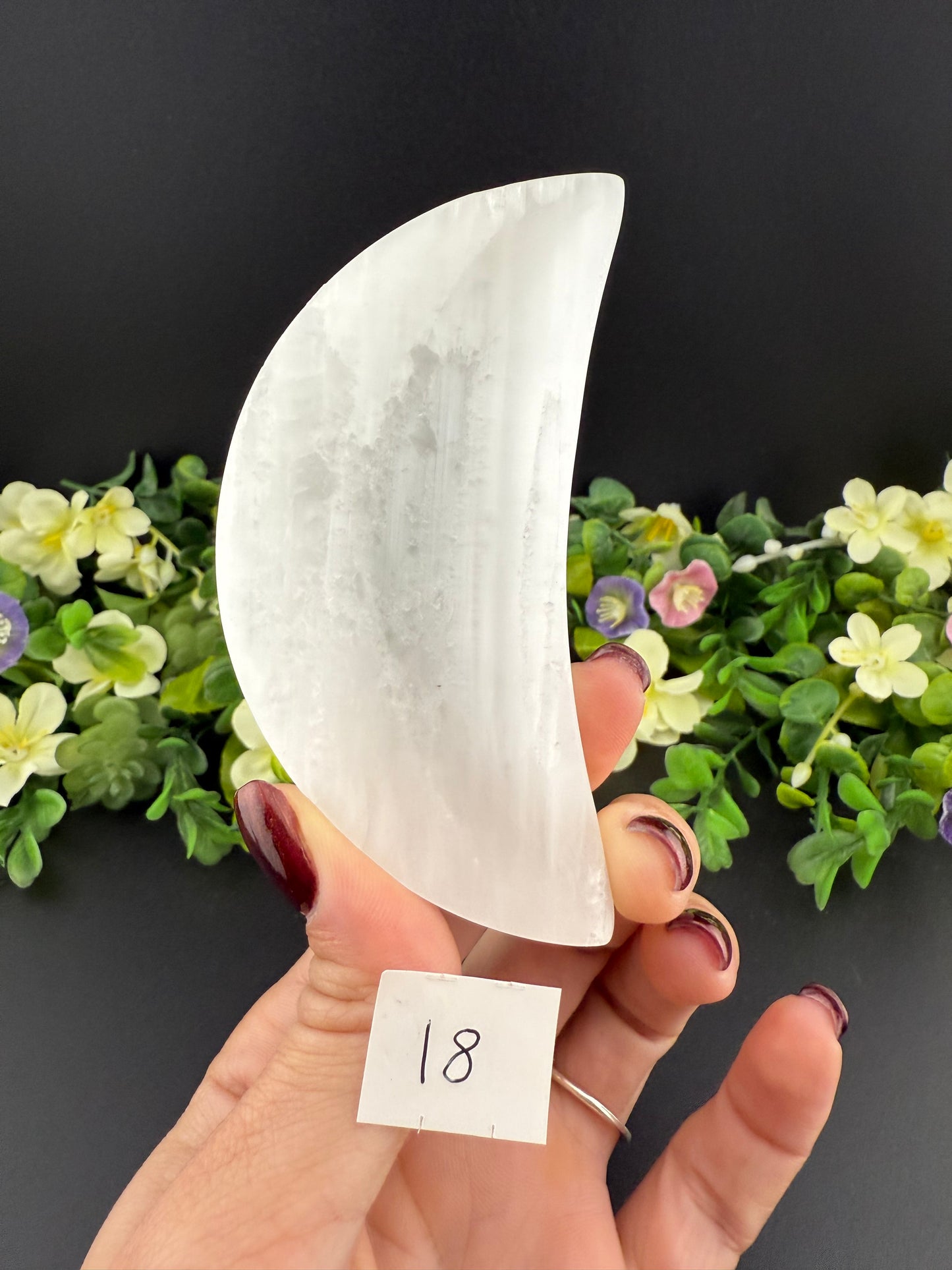 Selenite Moon Bowls