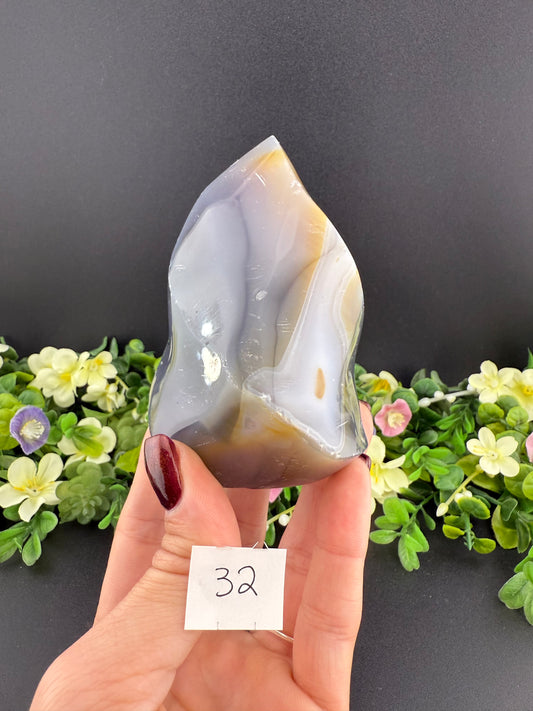 Orca Agate Flames