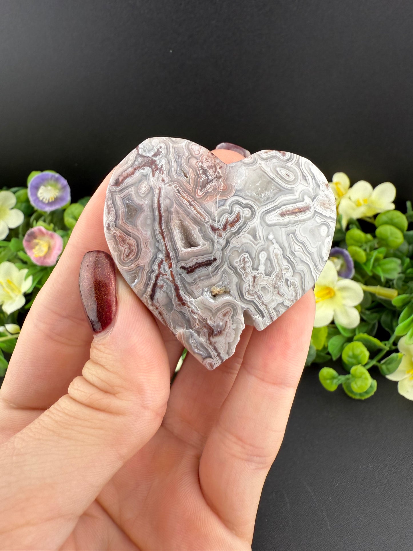 Mexican Crazy Lace Agate Hearts {Intuitively Chosen}