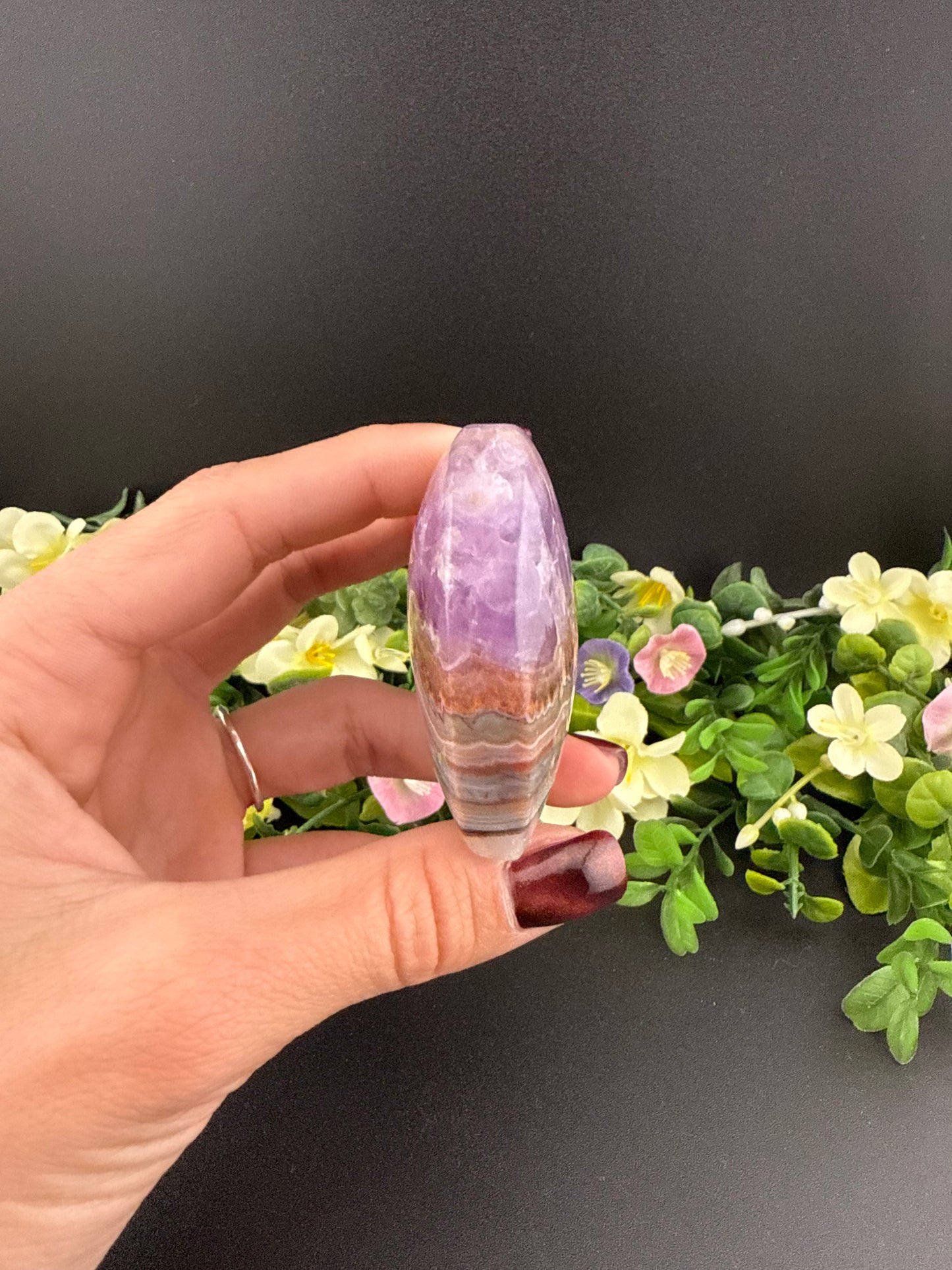 Amethyst w/ Crazy Lace Agate Heart