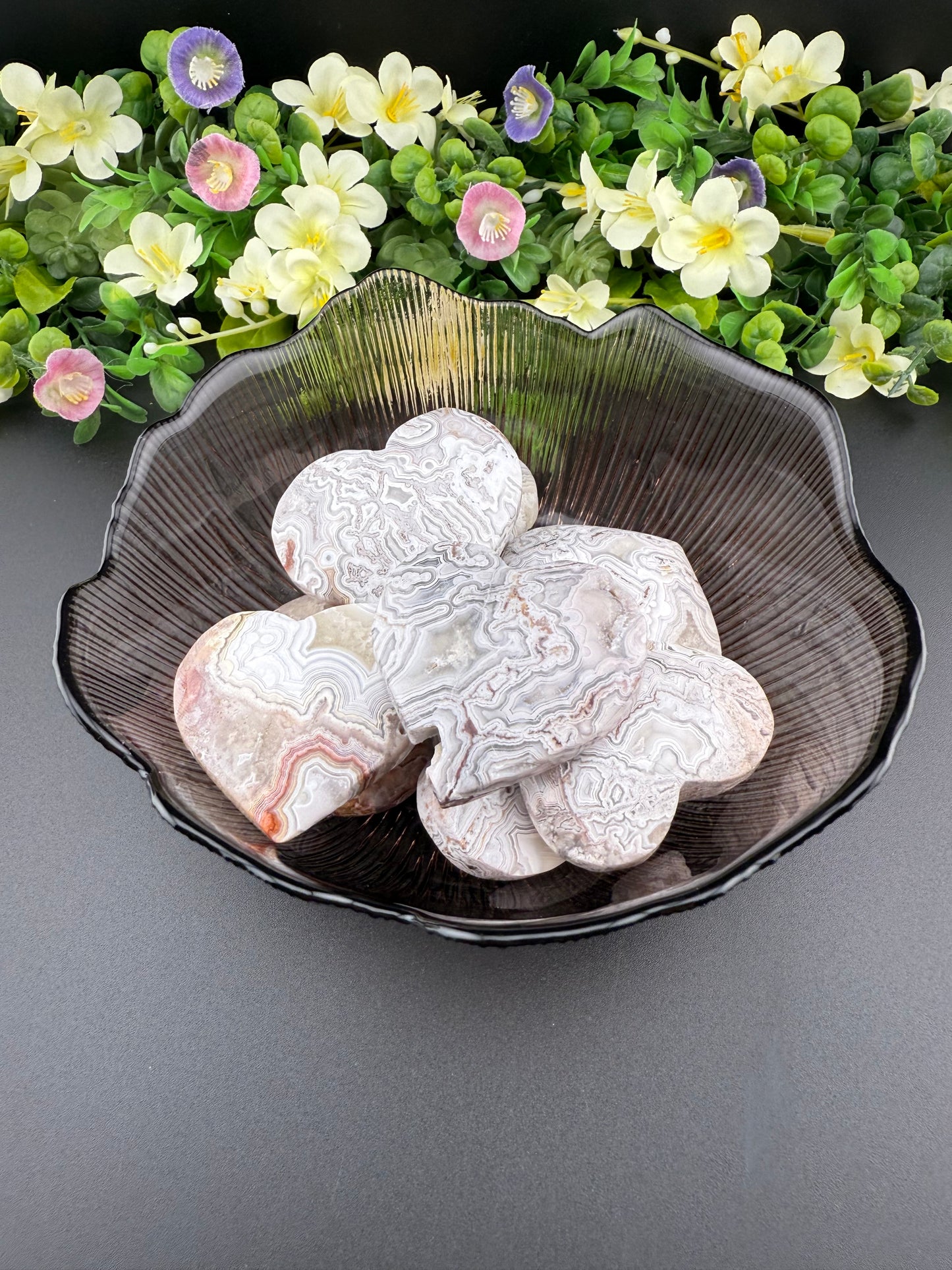 Mexican Crazy Lace Agate Hearts {Intuitively Chosen}
