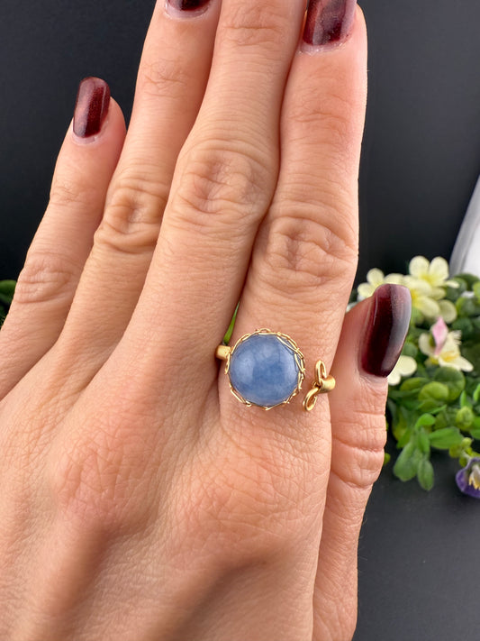 Blue Aventurine Ring (Adjustable)