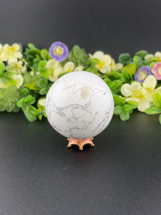 Rose Gold Painted Crown Sphere Stand
