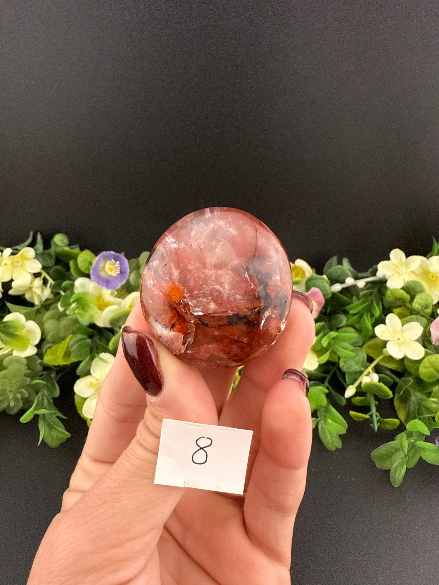 Fire Quartz Palmstone