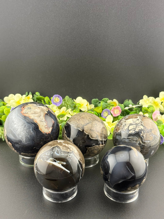 Volcano Agate Spheres