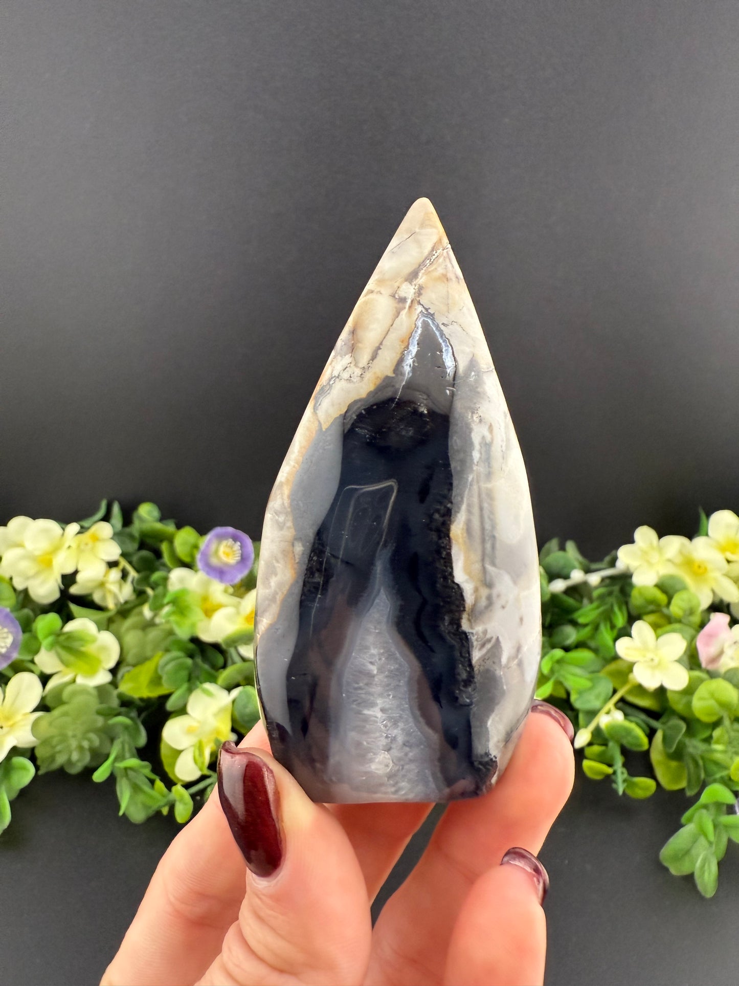 Volcano Agate Teardrop