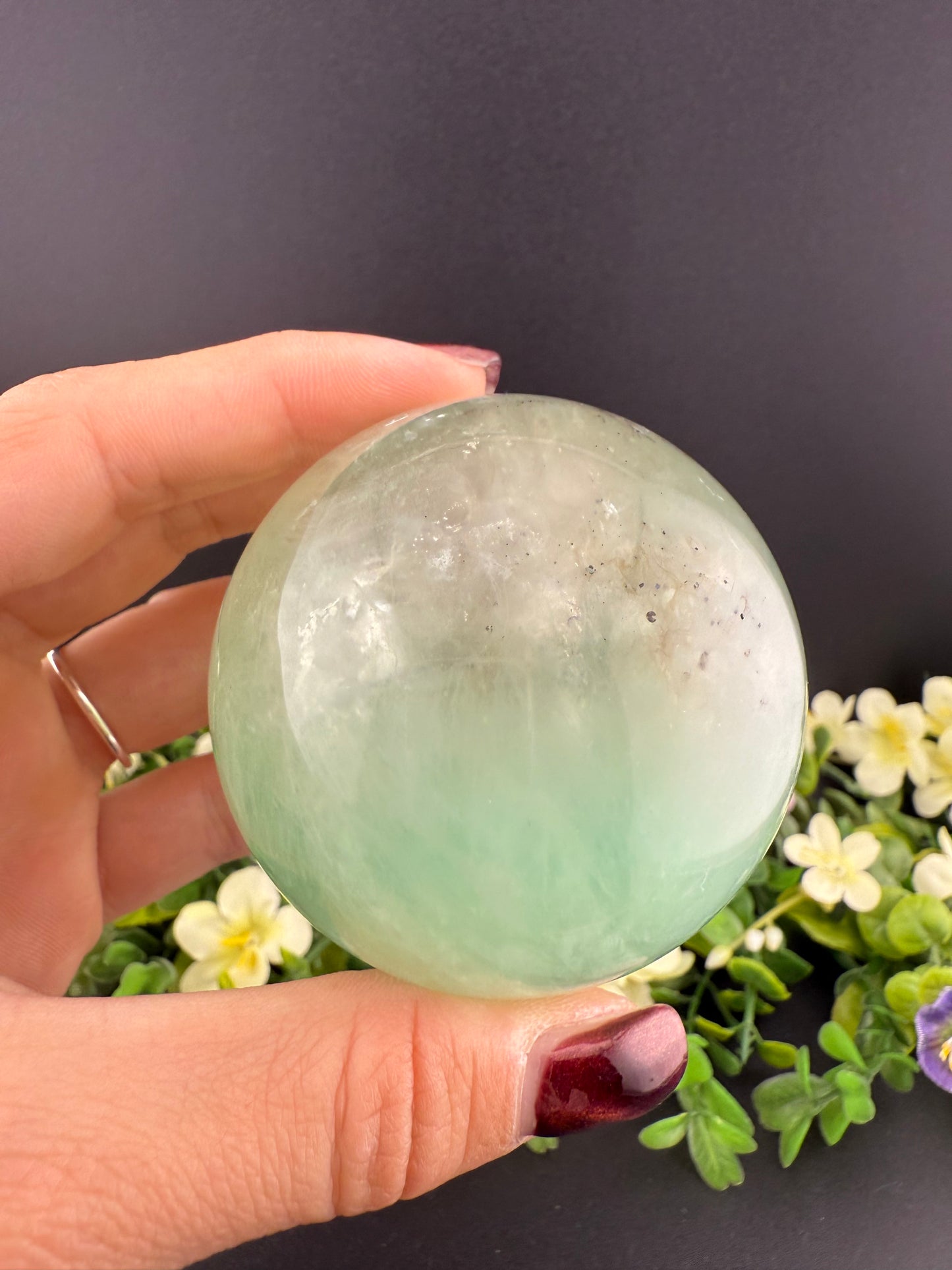 Green Fluorite Sphere
