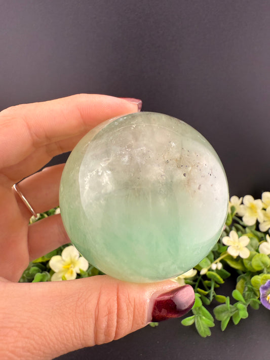 Green Fluorite Sphere