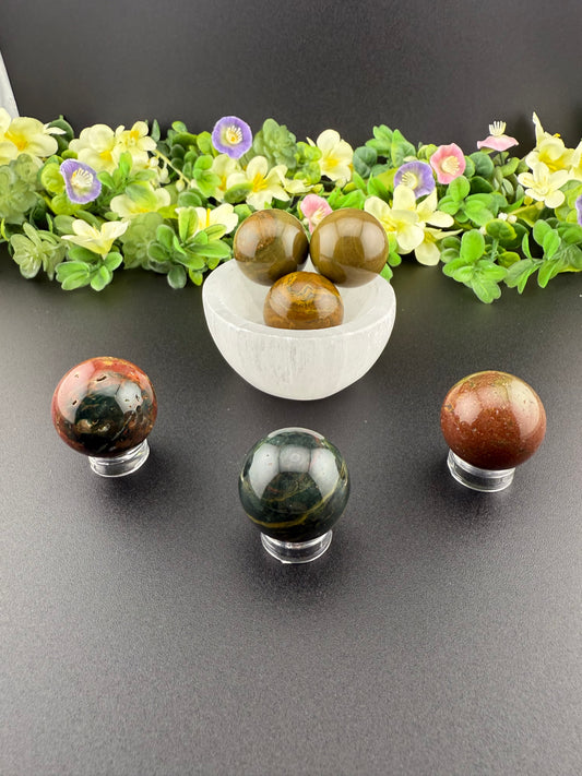 Small Ocean Jasper Spheres