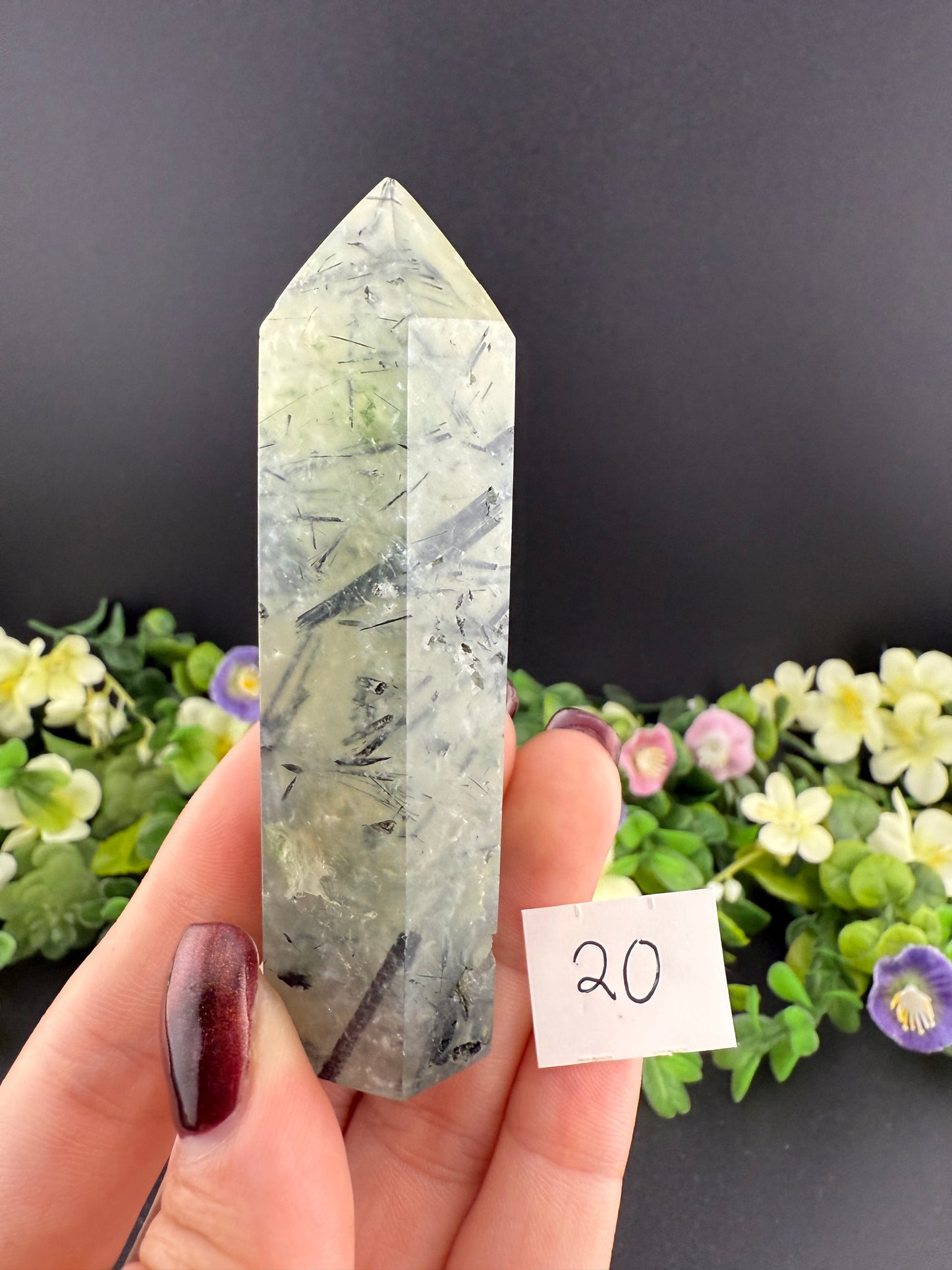 Druzy Prehnite w/ Epidote Inclusions Towers