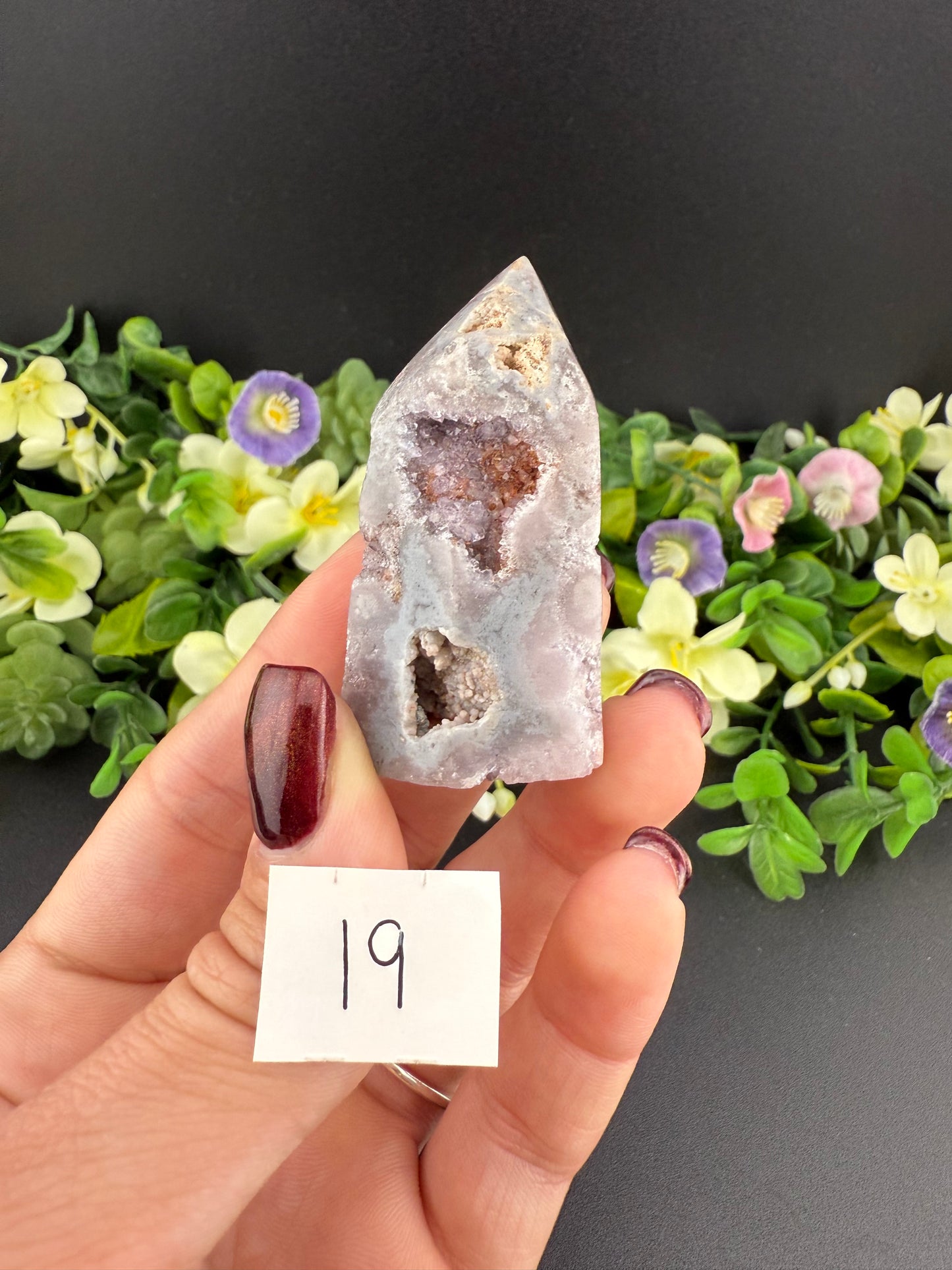 Druzy Pink Amethyst w/ Amethyst Towers