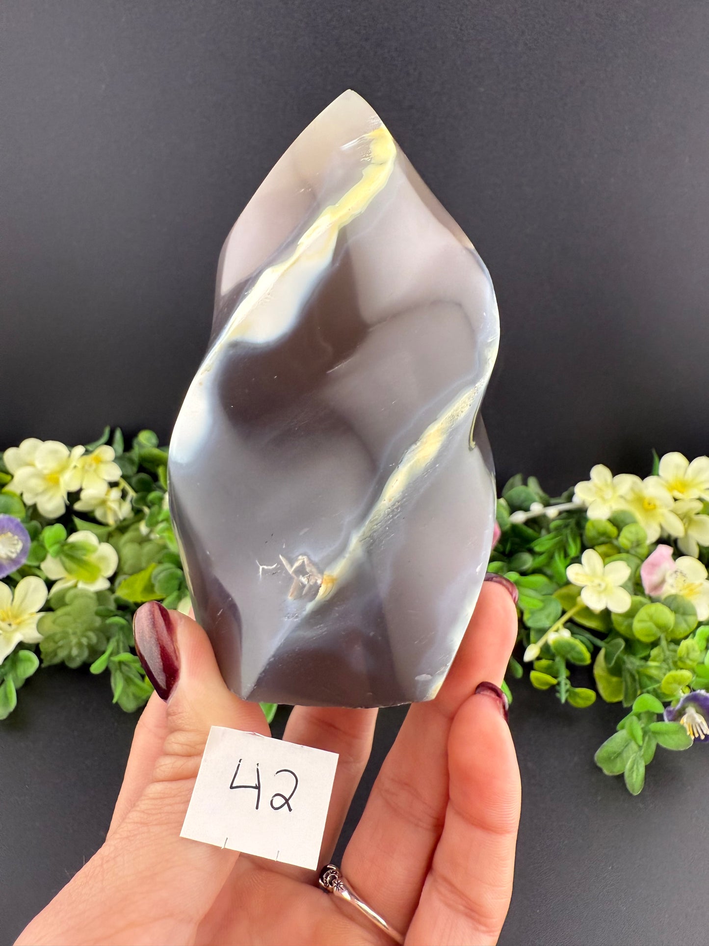 Orca Agate Flames