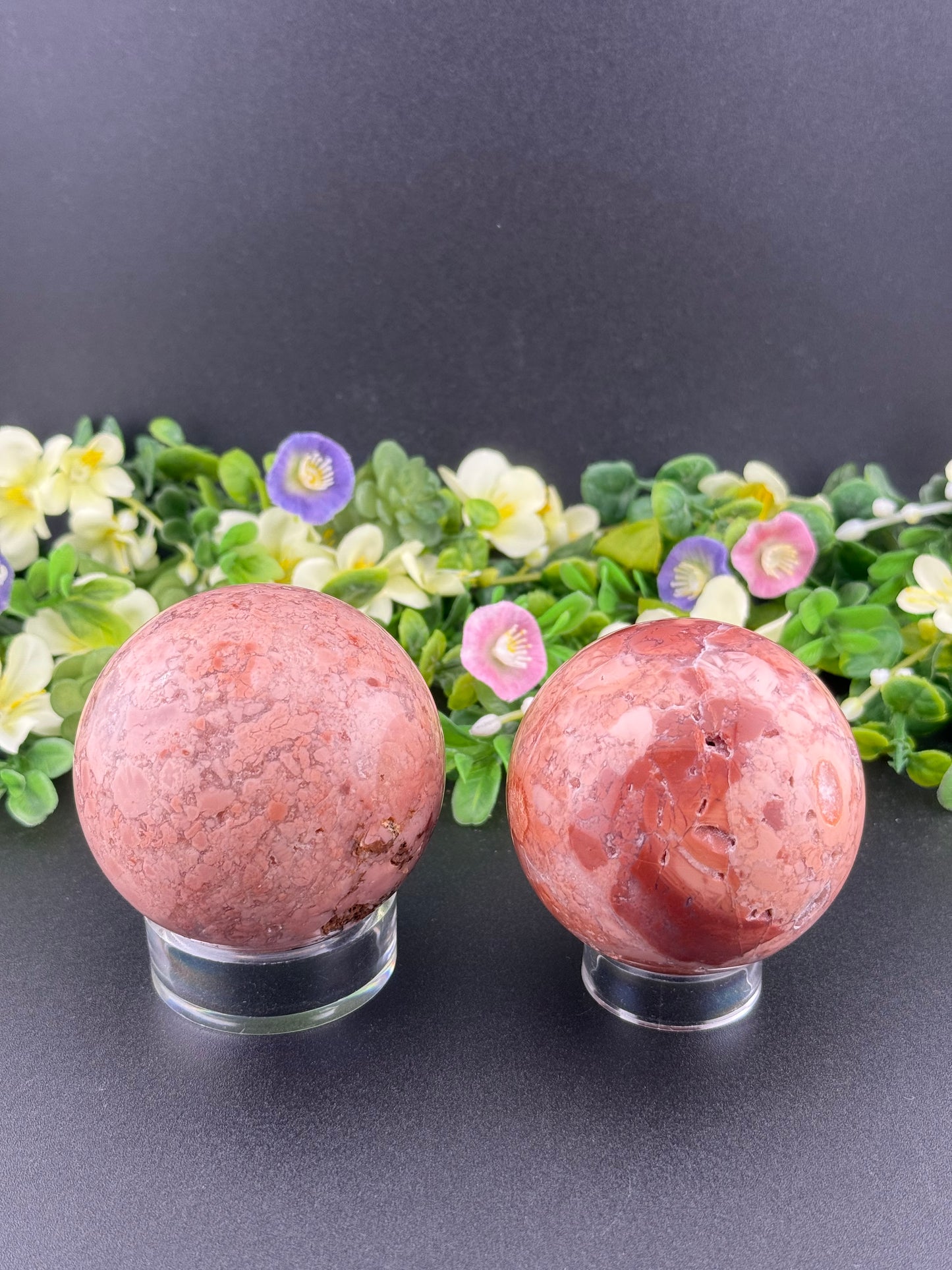 Pink “Cotton Candy” Agate Spheres